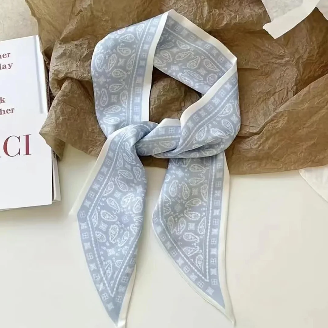 4 szt. szalik damski, bandana do włosów dla kobiet, satynowa chustka, chusta na głowę, wiązanie szyi lub głowy, stylowe akcesoria modowe, styl boho, prezenty dla kobiet (89 x 6 cm)