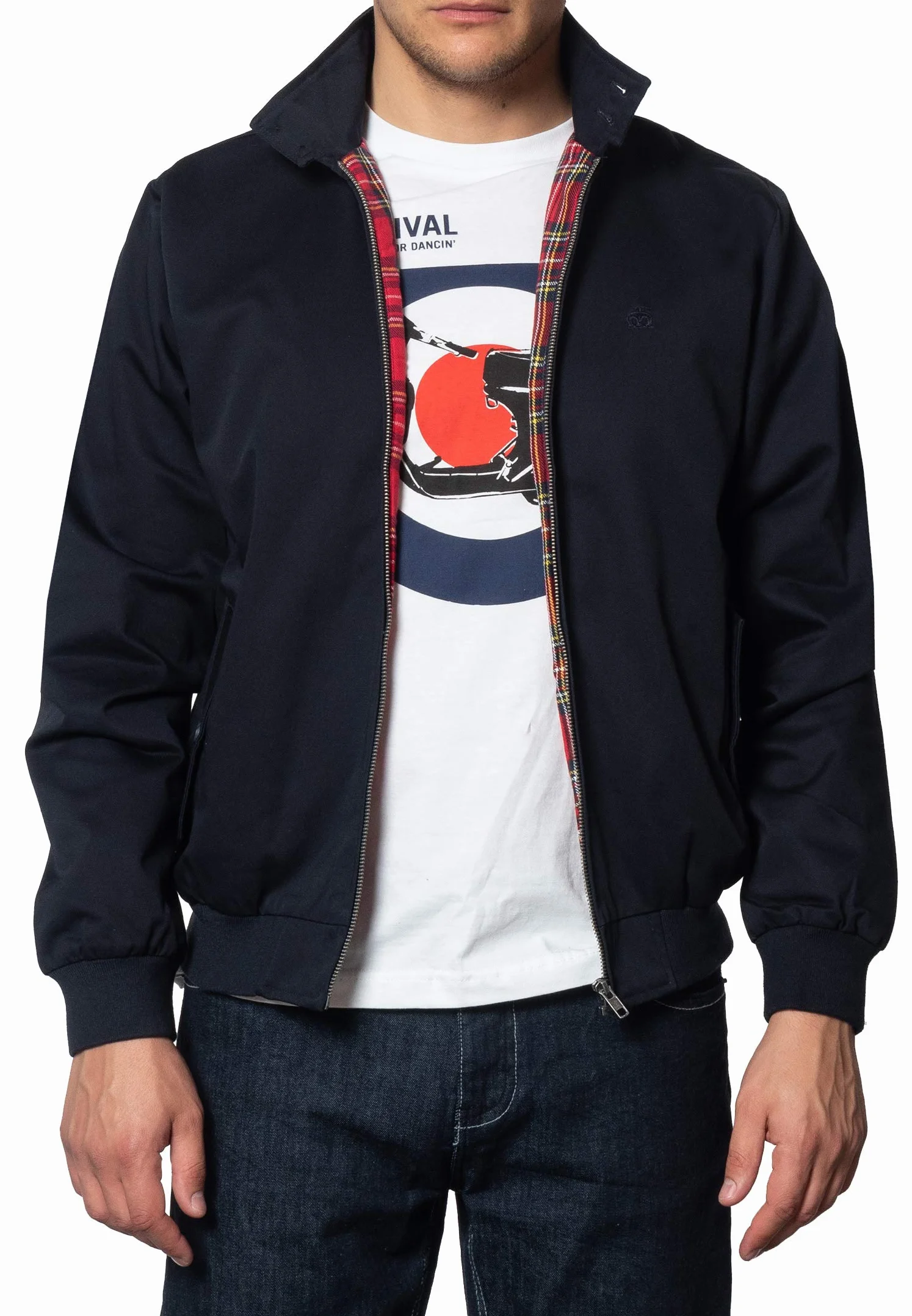 Merc Of London Harrington Kurtka Męska, Granatowy, M