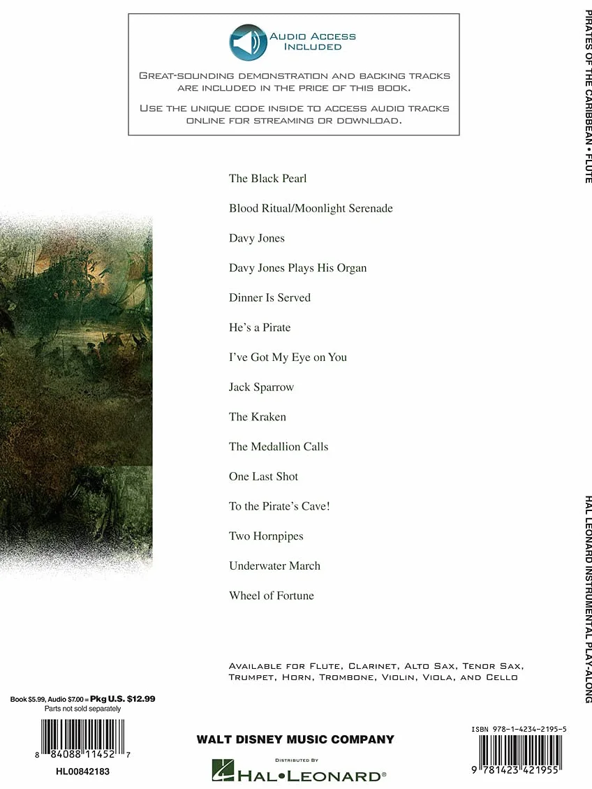 Pirates of the caribbean flute traversiere +enregistrements online: Instrumental Play-Along - from the Motion Picture Soundtrack