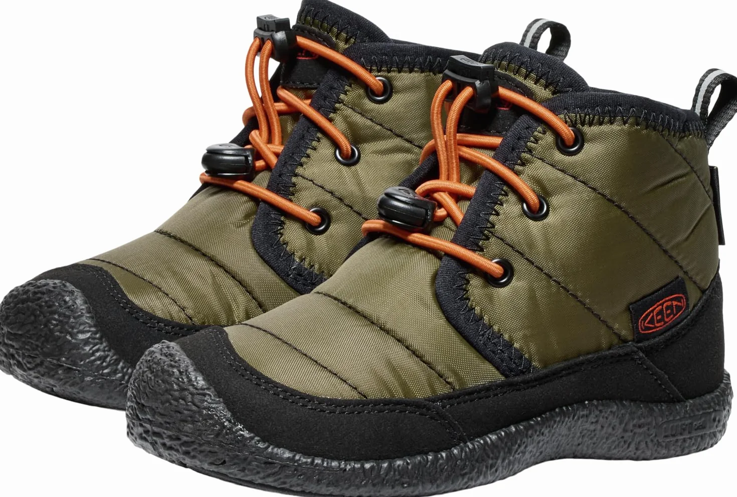 KEEN Unisex Kids Howser 2 Chukka wodoodporne buty Chukka, Ciemny oliwkowy złoty płomień, 7 UK Child
