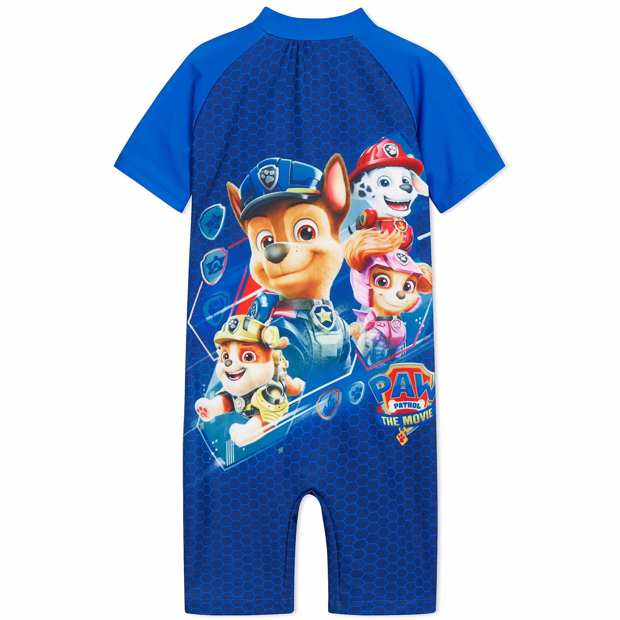 Paw Patrol Kostium pływacki Chłopięcy strój kąpielowy wszystko w jednym z krótkim rękawem