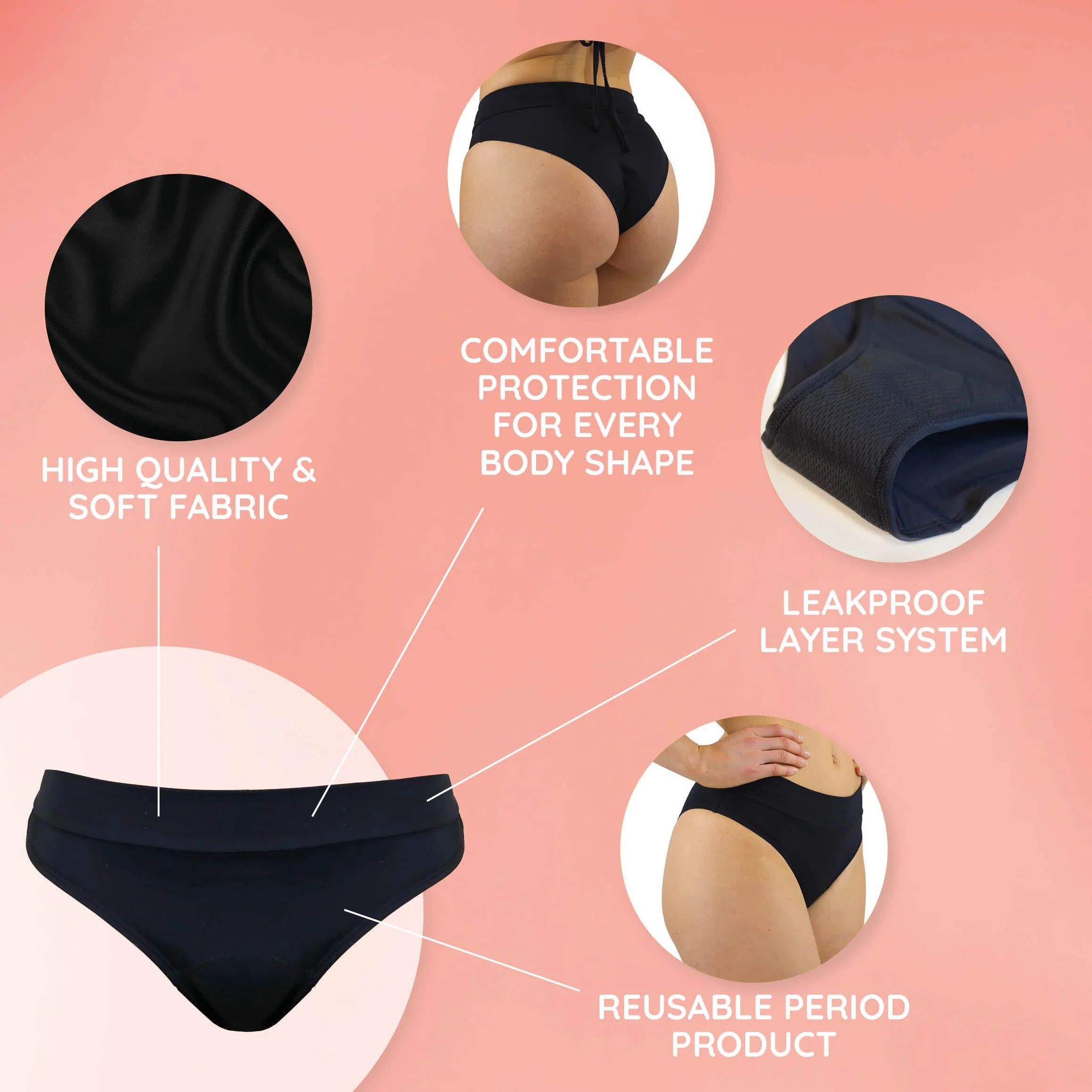 MYLILY figi bikini dla kobiet | strój kąpielowy na okres | figi bikini na okres | strój kąpielowy na okres |