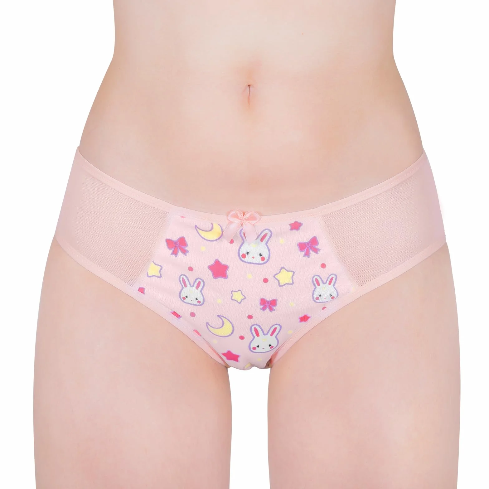 LittleForBig Majtki hipsterskie Usagi Moon Mesh Shaping Tucking Gaff Majtki dla Sissies Crossdresser Transgender