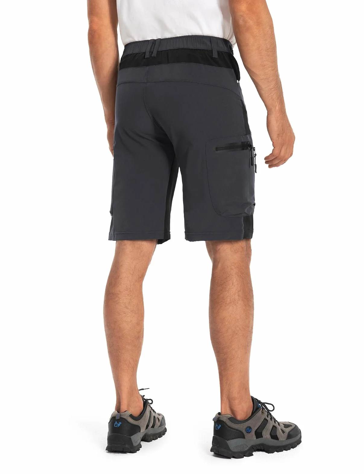 Hiauspor Mens Hiking Cargo Shorts Lightweight Water-Resistant Quick Dry Stretch for Casual Golf Fishing Tactical Bike Outdoor (Dark Grey, X-Large)