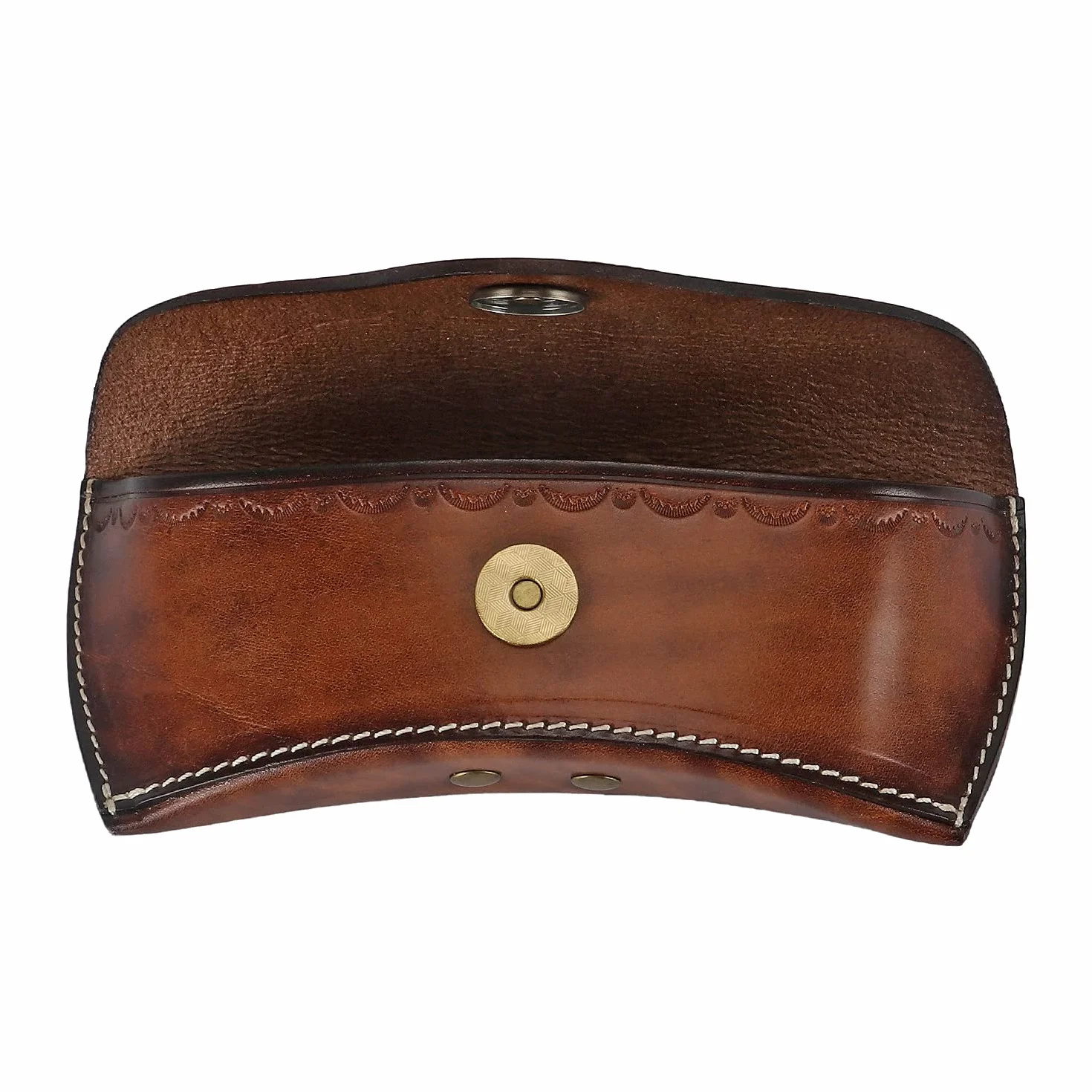 TOURBON Unisex Deluxe skórzane etui na okulary twarde pudełko do przechowywania okularów do czytania