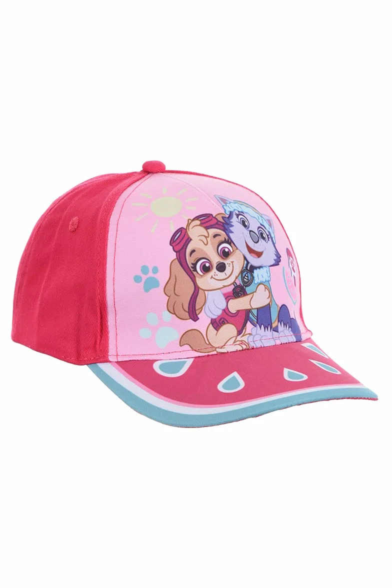 PAW PATROL Czapka baseballowa, czapka z daszkiem, dla dzieci, dziewczynek, z zapięciem na rzepy, regulowana