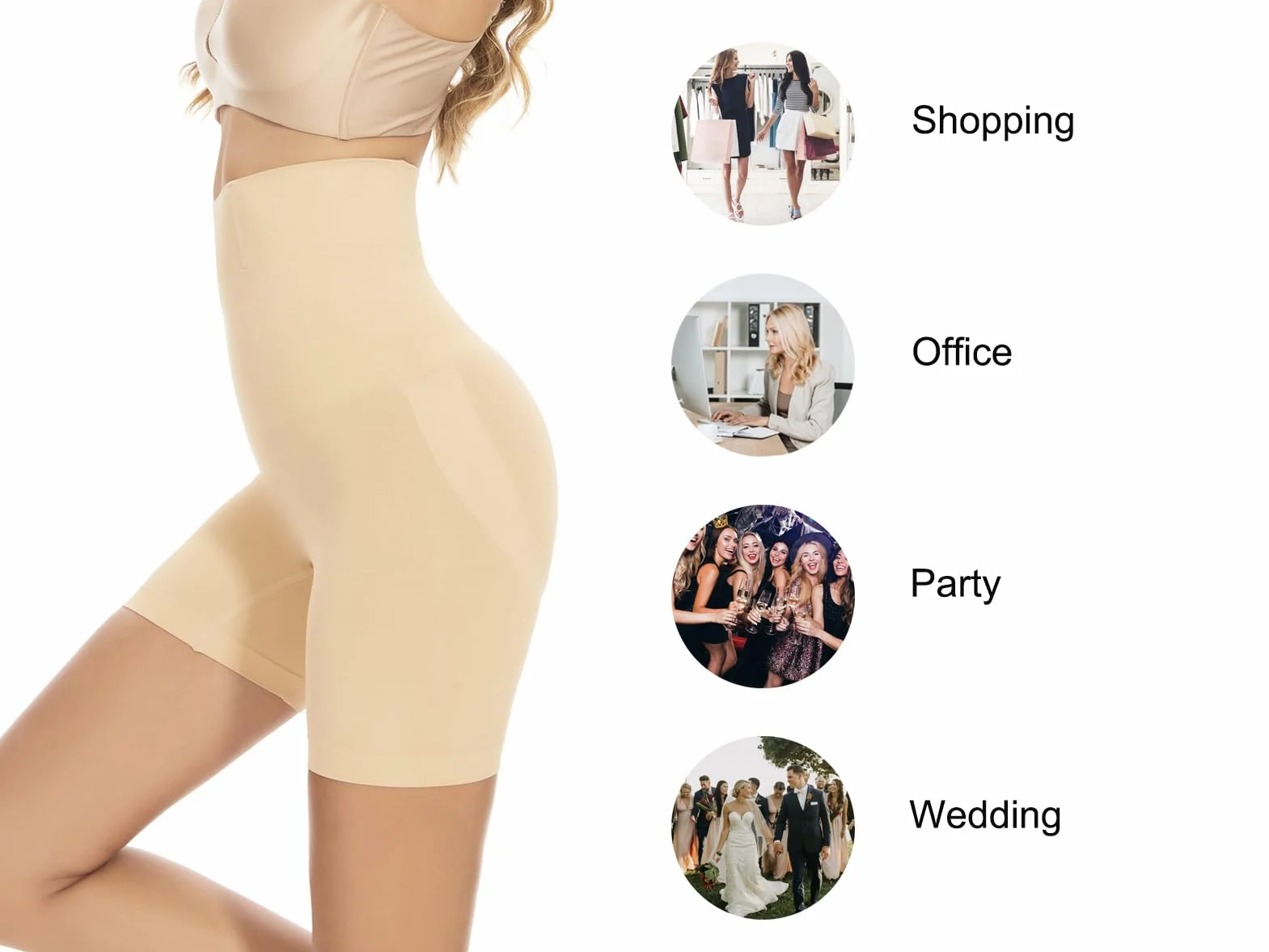 KSKshape Bielizna modelująca brzuch z wysokim stanem bielizna wyszczuplająca uda dla kobiet