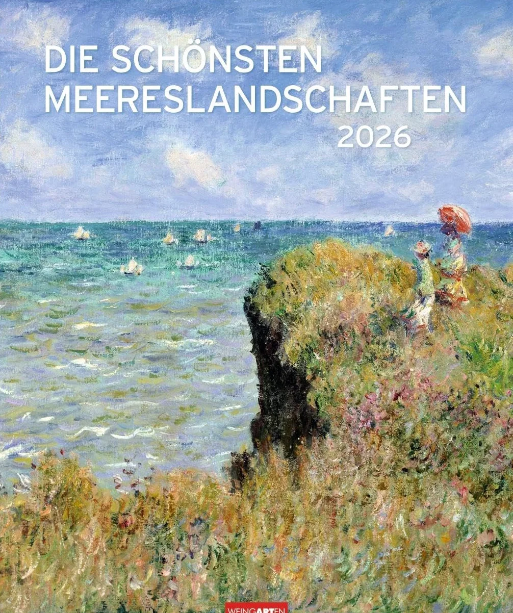 Die schönsten Meereslandschaften Kalender 2026: Der Sehnsuchtsort Meer dargestellt in großartigen Kunstwerken. Jahres-Wandkalender 2026 im Format 46 x 55 cm.