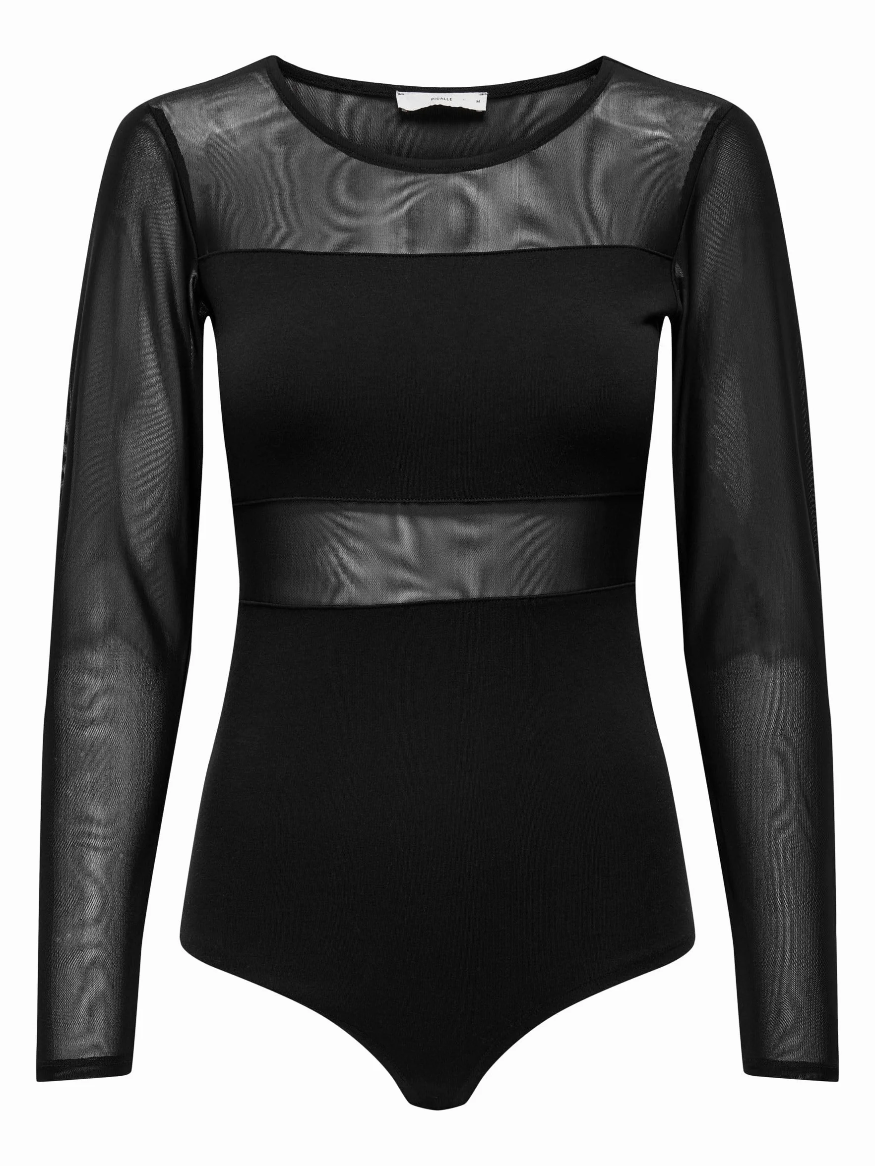 ONLY Damskie body Onlesther L/S Mesh Bodystocking JRS Body, czarny, XS