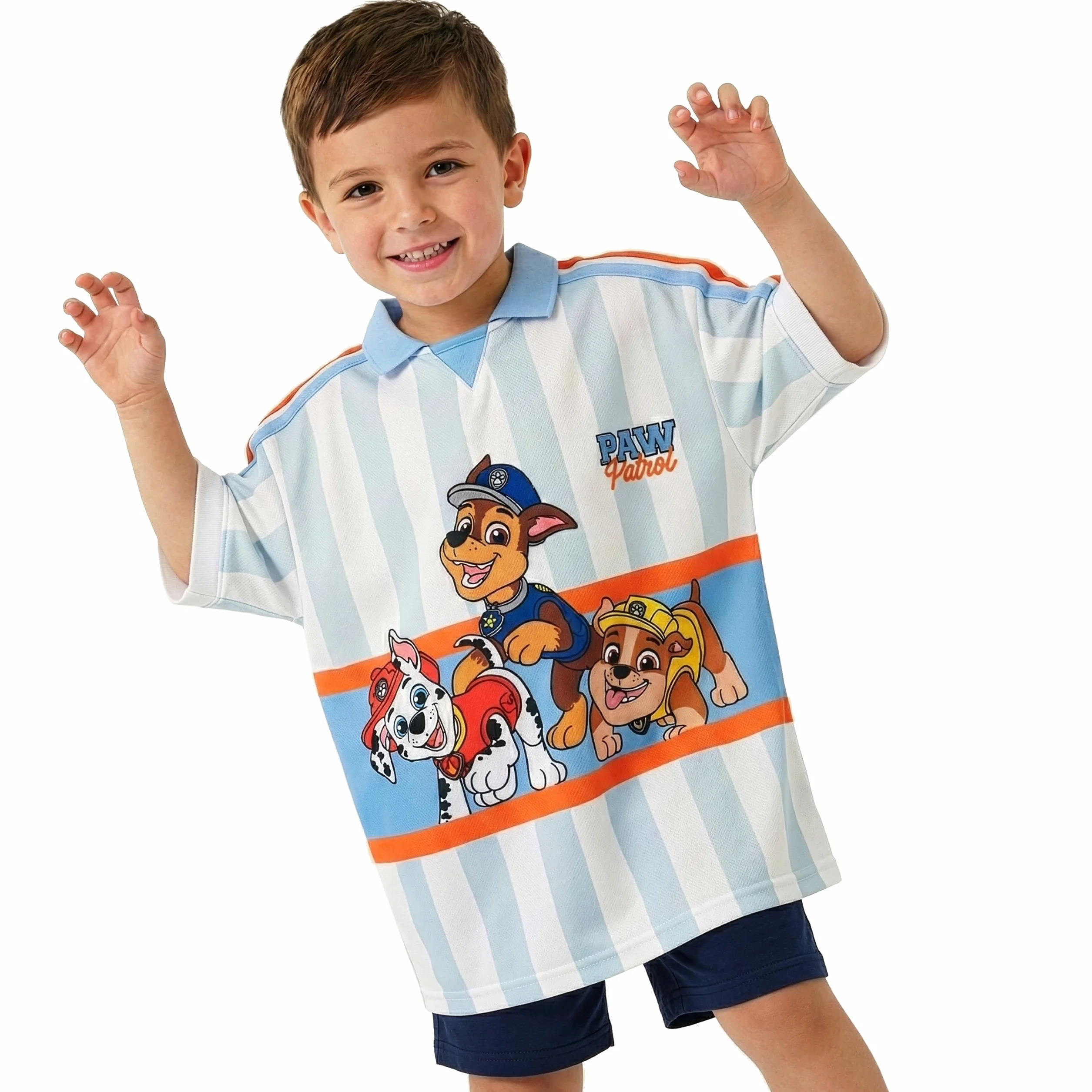 PAW Patrol T-shirt, Oversize’Owa Koszulka Piłkarska Dla Chłopców Z Chase Em, Marshall I Rubble, Chłopięcy T-shirt Piłkarski