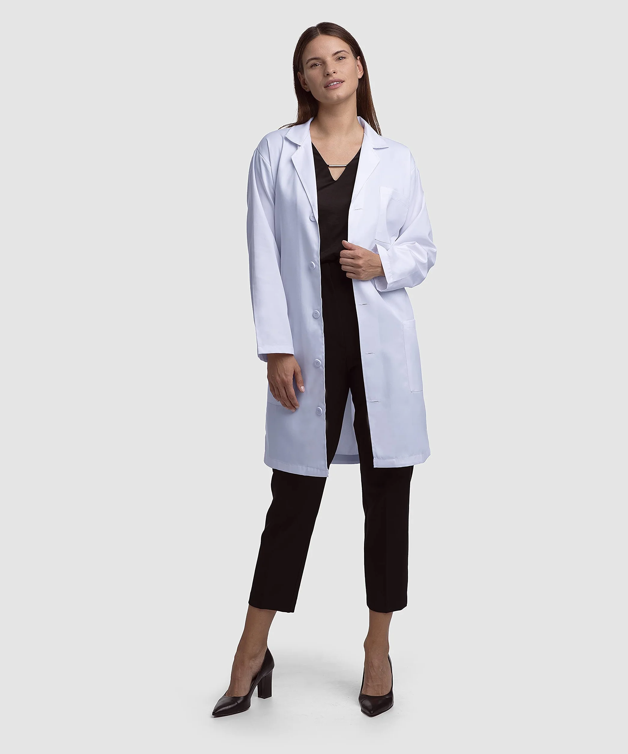 Płaszcz laboratoryjny, unisex, męski i damski, długość 102 cm, biały