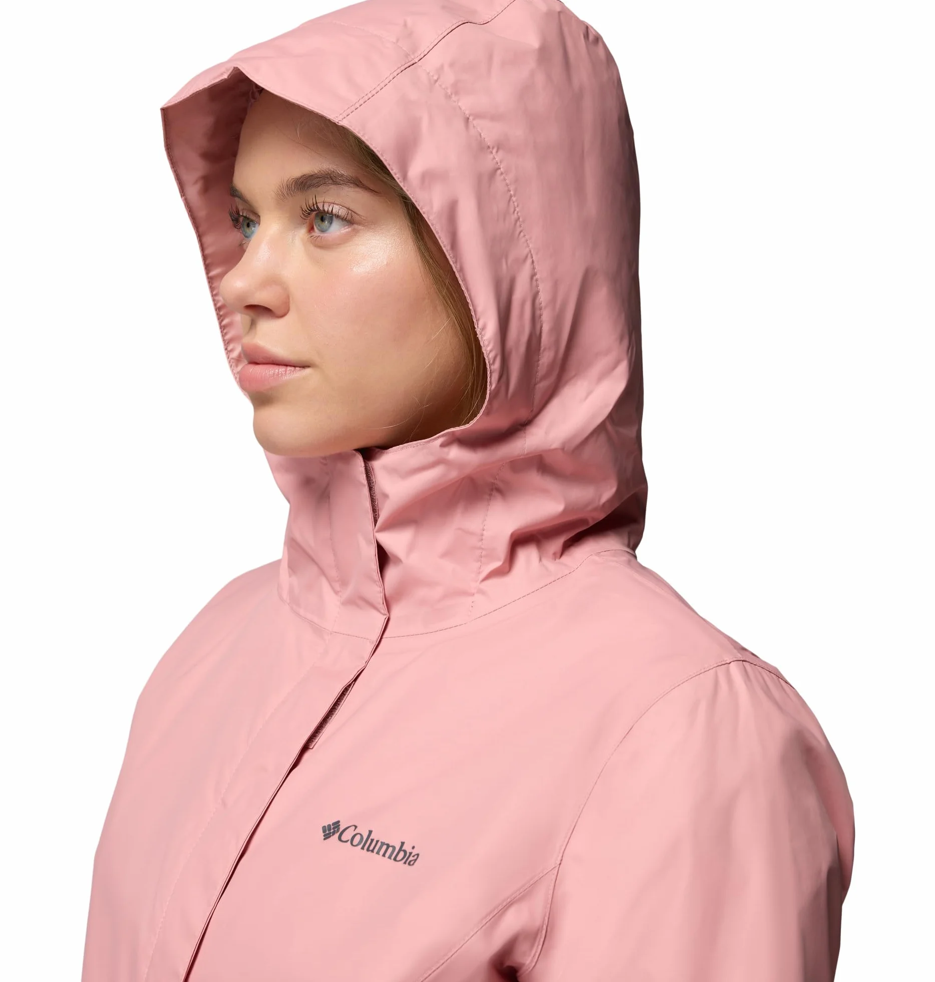 Columbia Damska kurtka Arcadia 2, wodoodporna, przeciwdeszczowa, gumka, różowa, XL