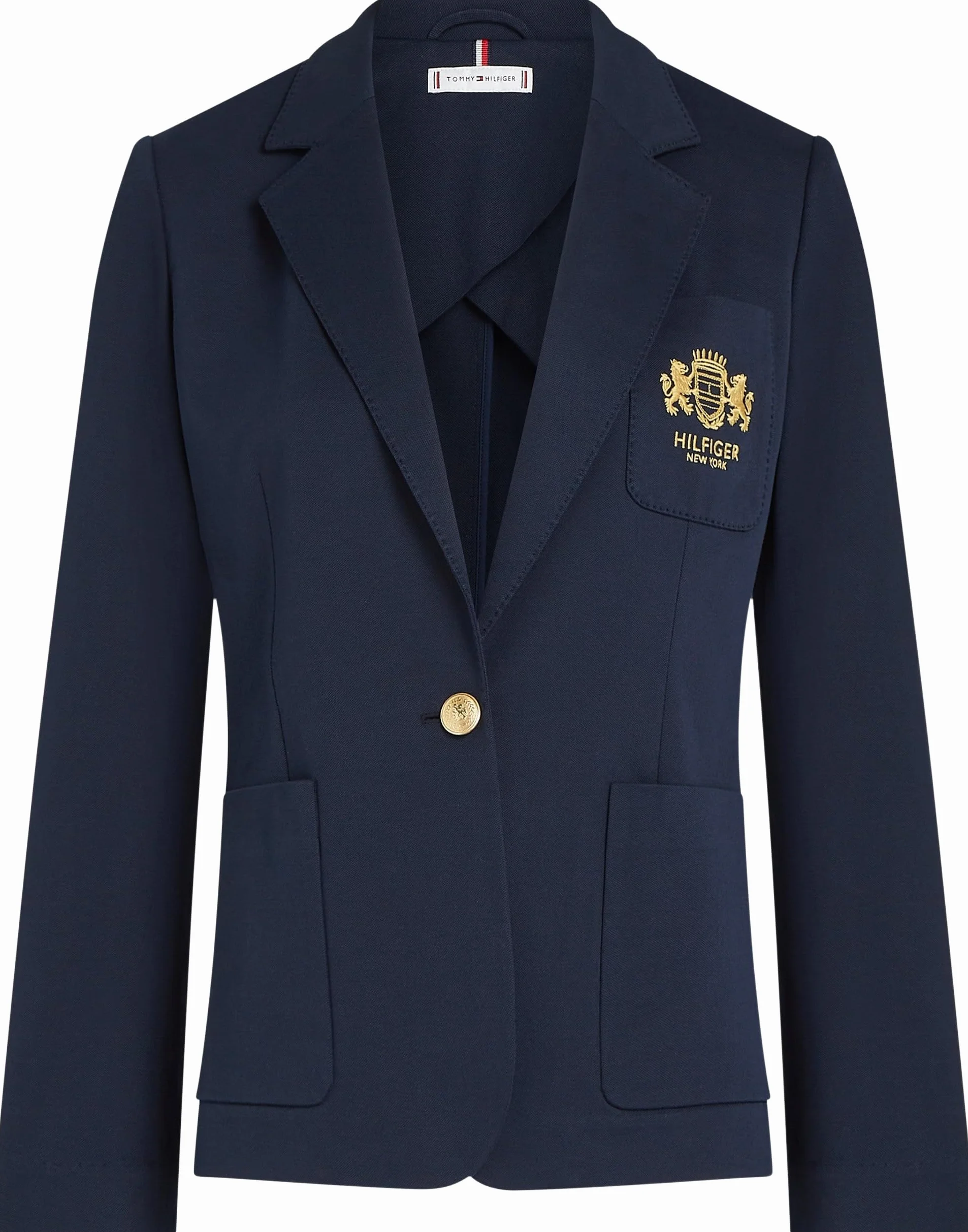 TOMMY HILFIGER DZIANINOWA PIQUE SLIM SB BLAZER WW0WW44744 Kobiety Knitted Pique Slim Sb Blazer Ww0ww44744