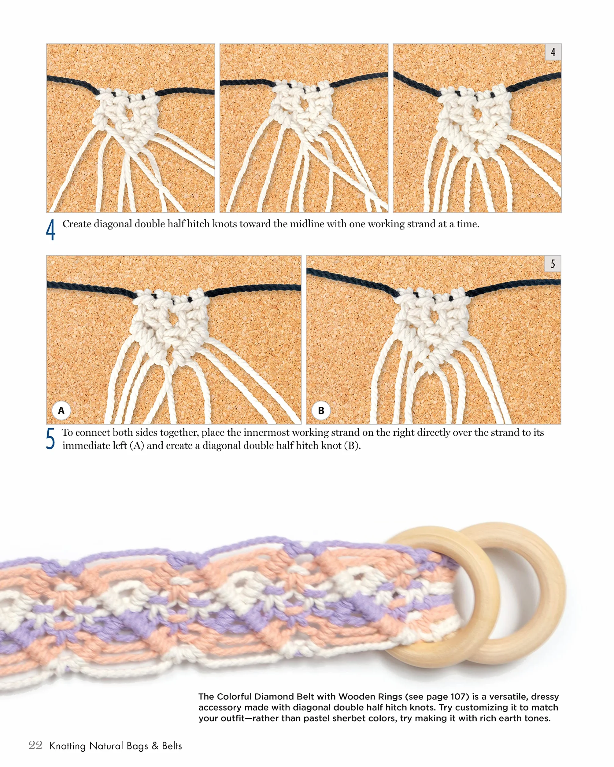 Knotting Natural Bags & Belts: 18 Beautiful, Easy-To-Make Macramé Projects