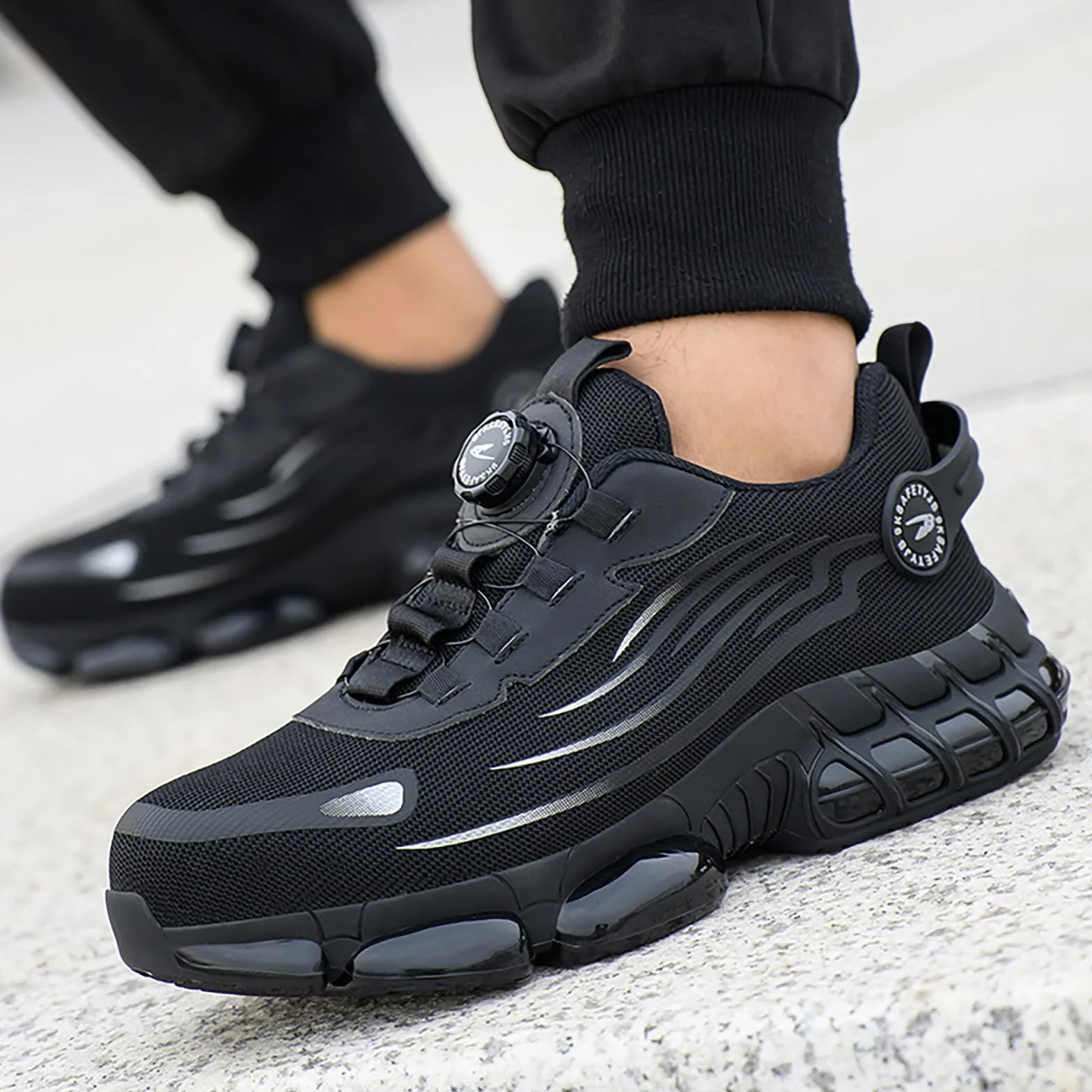 Buty sportowe ze stalowym noskiem, dla mężczyzn i kobiet, lekkie, amortyzujące, buty robocze, oddychające, antypoślizgowe, przemysłowe, ochronne, buty robocze