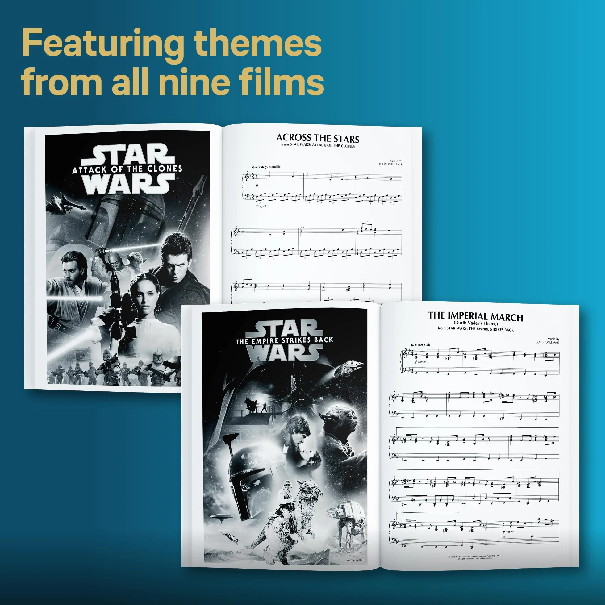 Star Wars: The Piano Anthology - Music by John Williams Featuring Themes from All Nine Films Deluxe Hardcover Edition with a Foreword by Mike Matessino