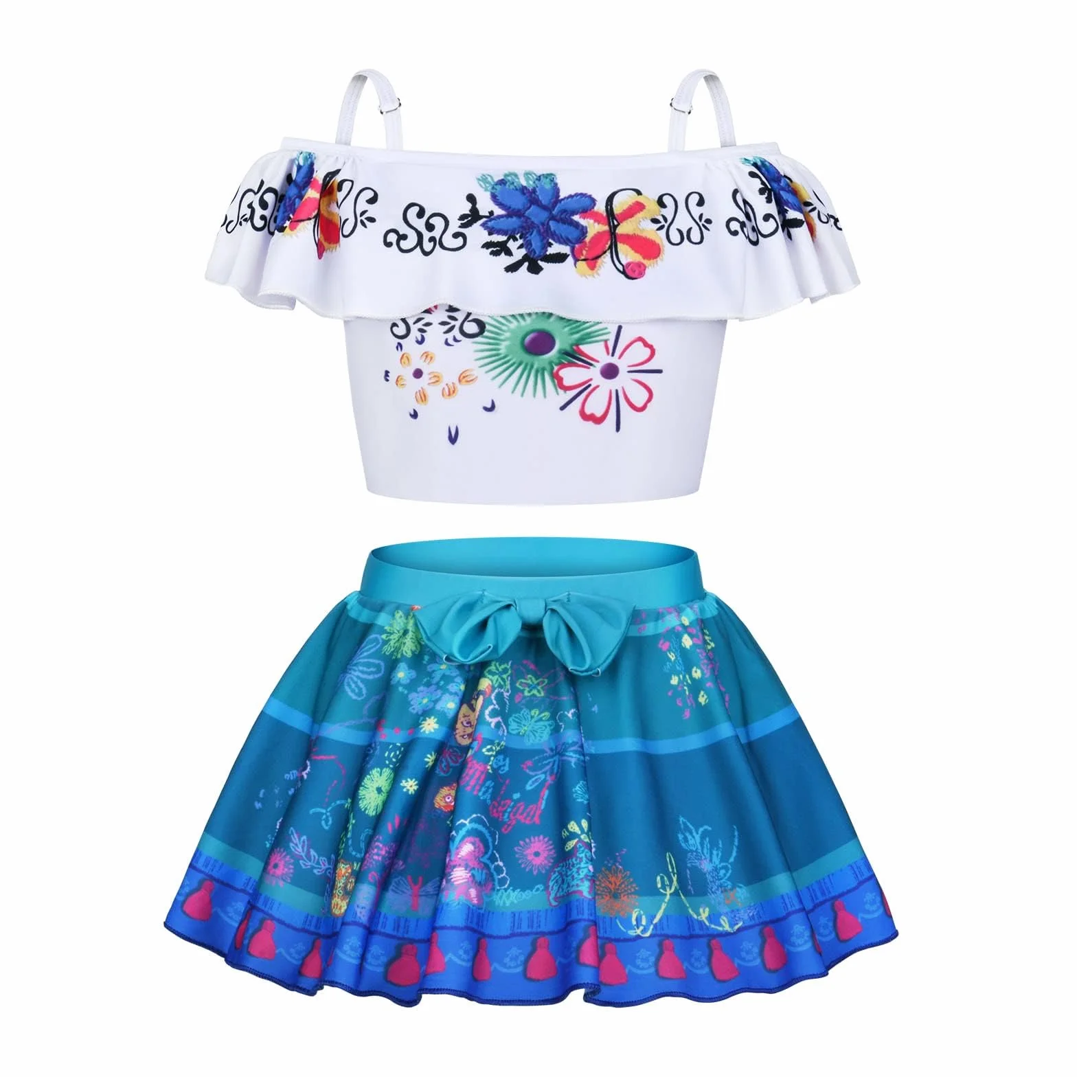 URAQT Mirabel Kostium Isabela Strój kąpielowy, Dziecięce stroje kąpielowe bikini w stylu kreskówki, Kostium kąpielowy Mirabel Isabela Princess