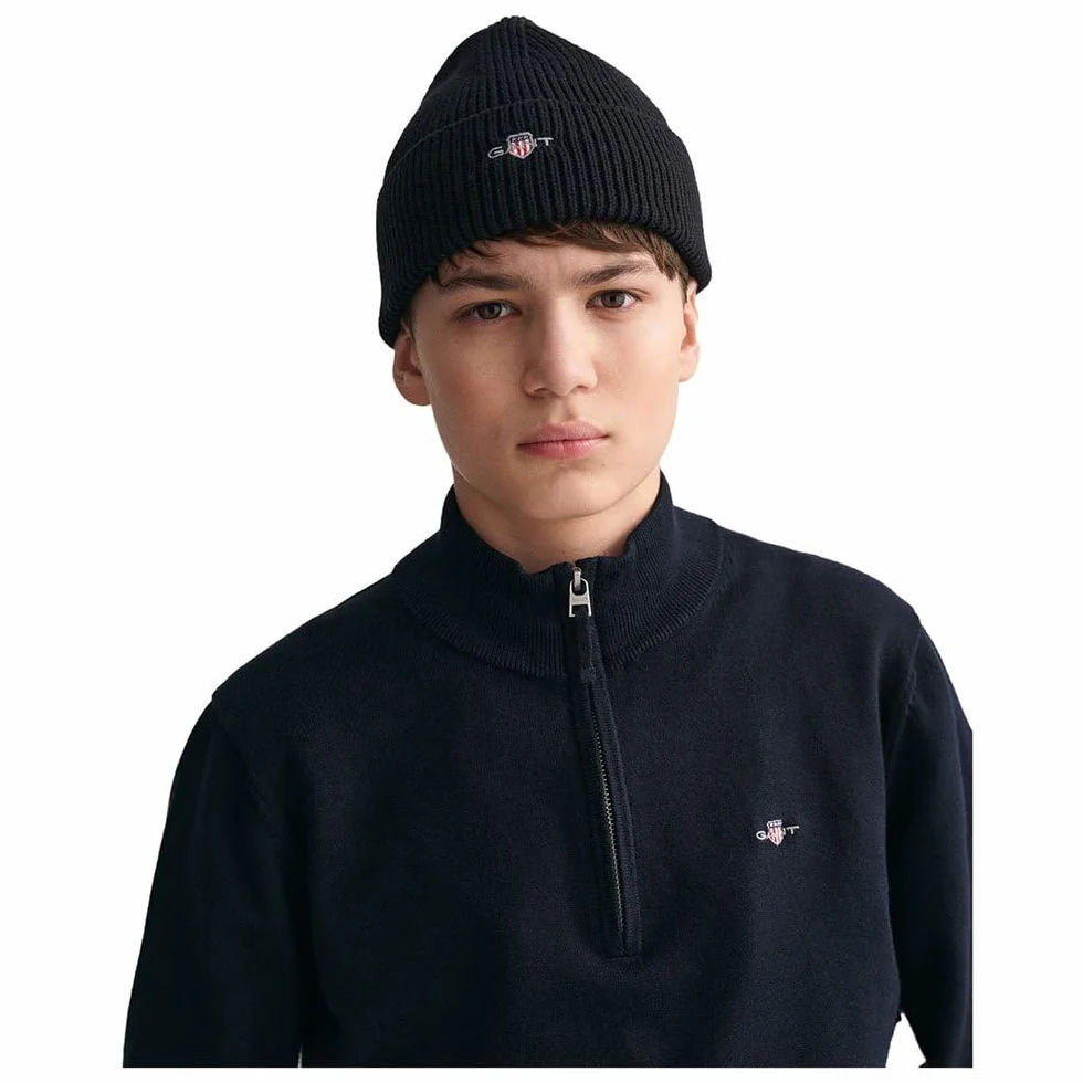 GANT Dziecięcy sweter Shield Cotton Half Zip, niebieski (Evening Blue), 158-164