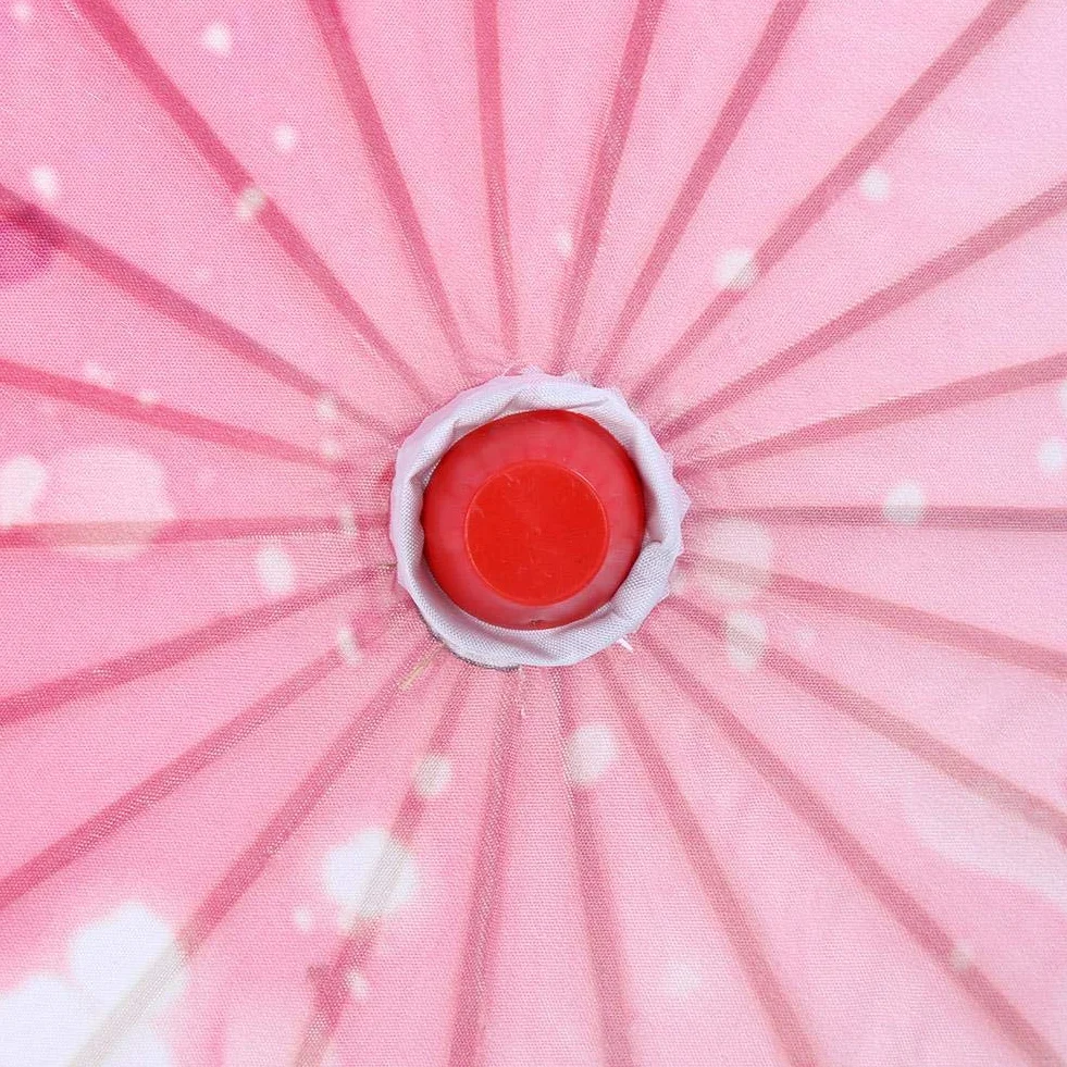 Olejowany papierowy parasol damski ręcznie robiony olejowany papierowy parasol wiatroodporny chiński klasyczny parasol taneczny (różowy)