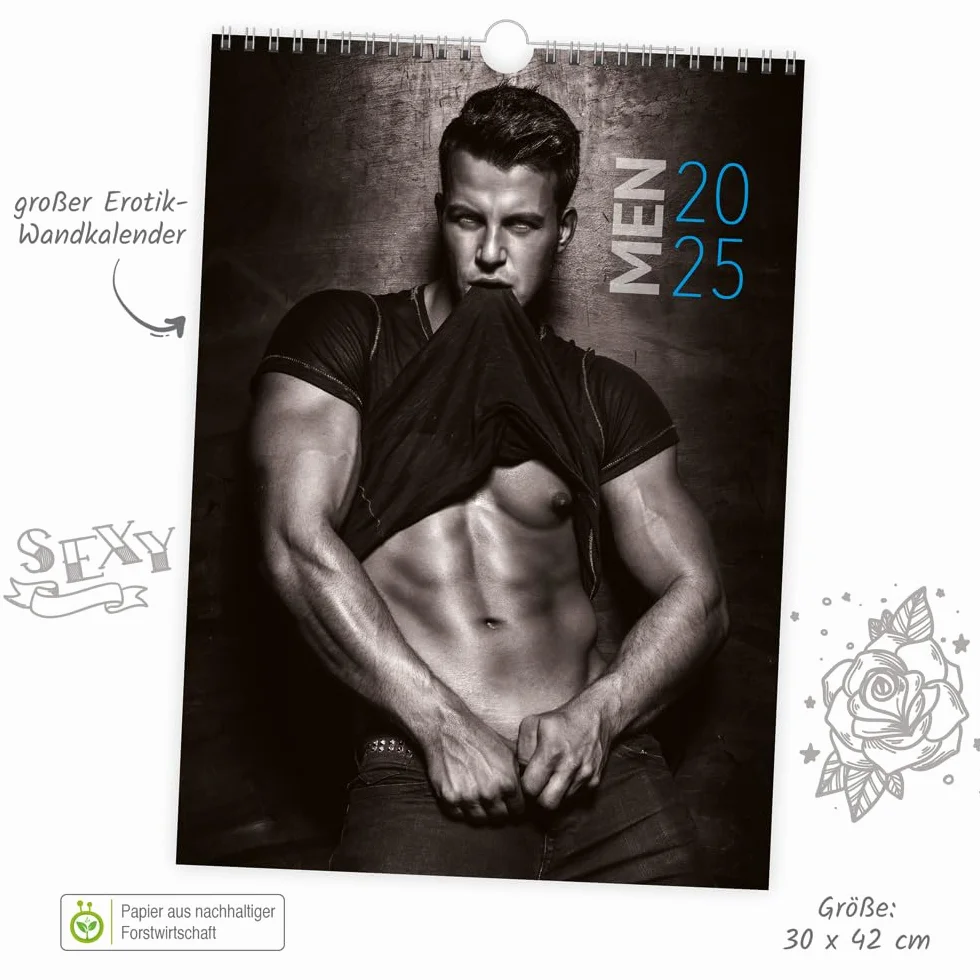 Trötsch Erotikkalender Men 2025: Erotikkalender Aktkkalender Erotik Kalender