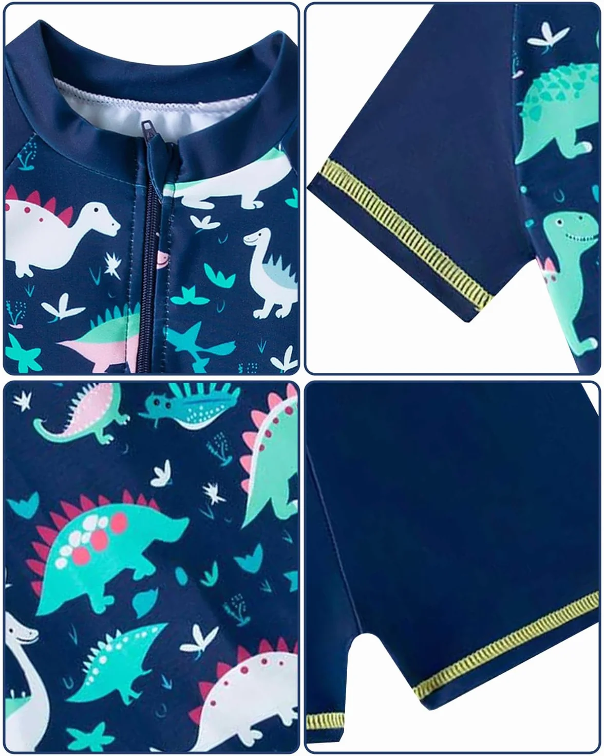 JiAmy Maluch Chłopcy Zestaw Rash Guard z kąpielówkami dla dzieci 3 szt. Rashguard z krótkim rękawem zestaw kąpielowy kostiumy kąpielowe