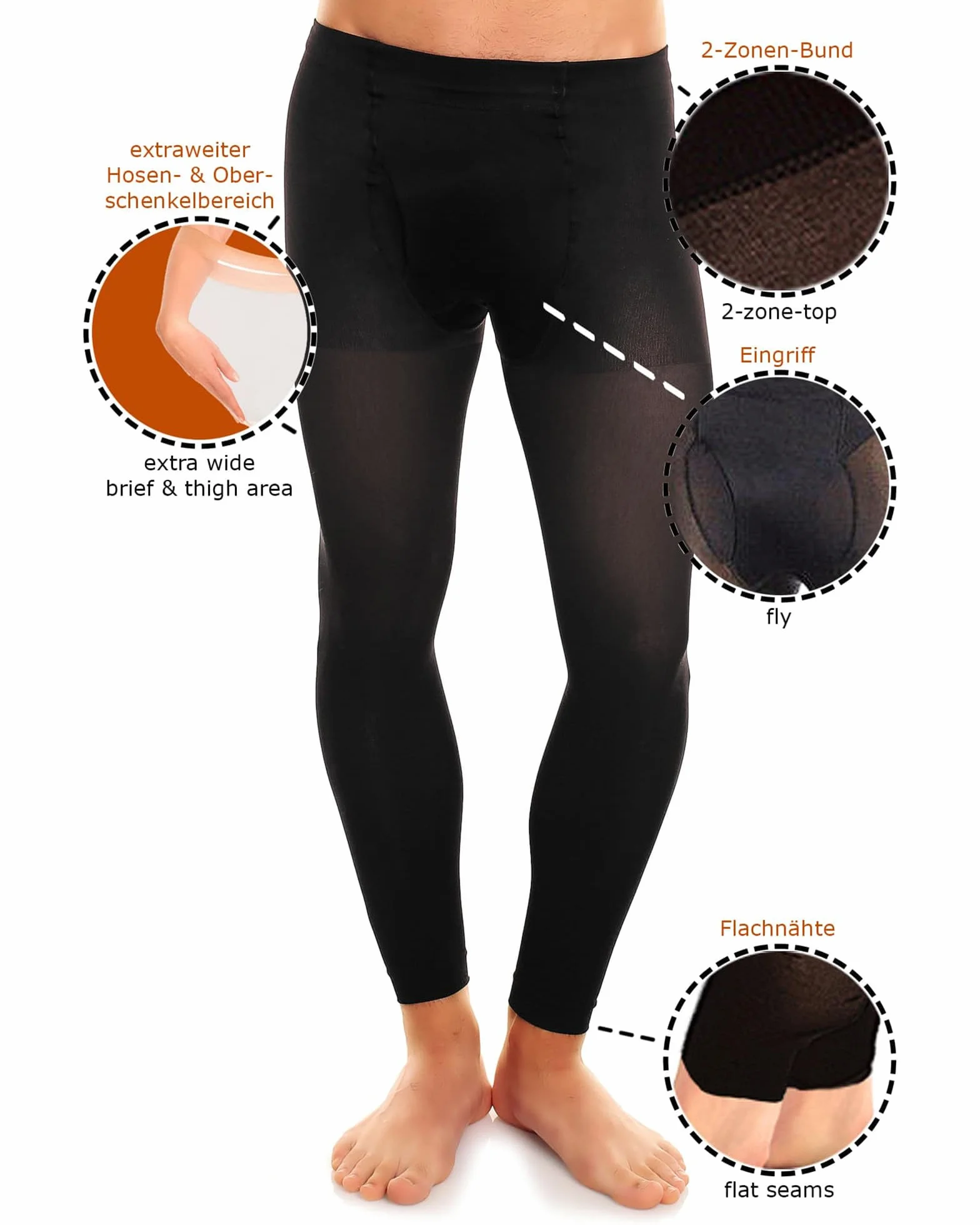 Męskie legginsy GLAMORY Thermoman 100