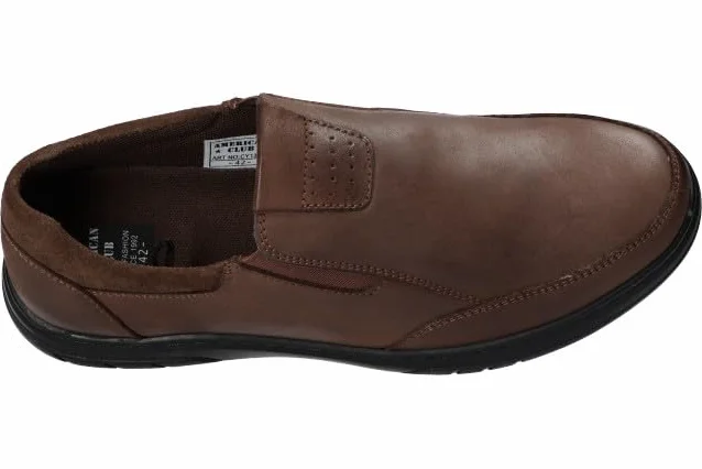 CY77 SOLIDNE PÓŁBUTY WSUWANE CASUAL BUTY MĘSKIE SKÓRZANE BK 41