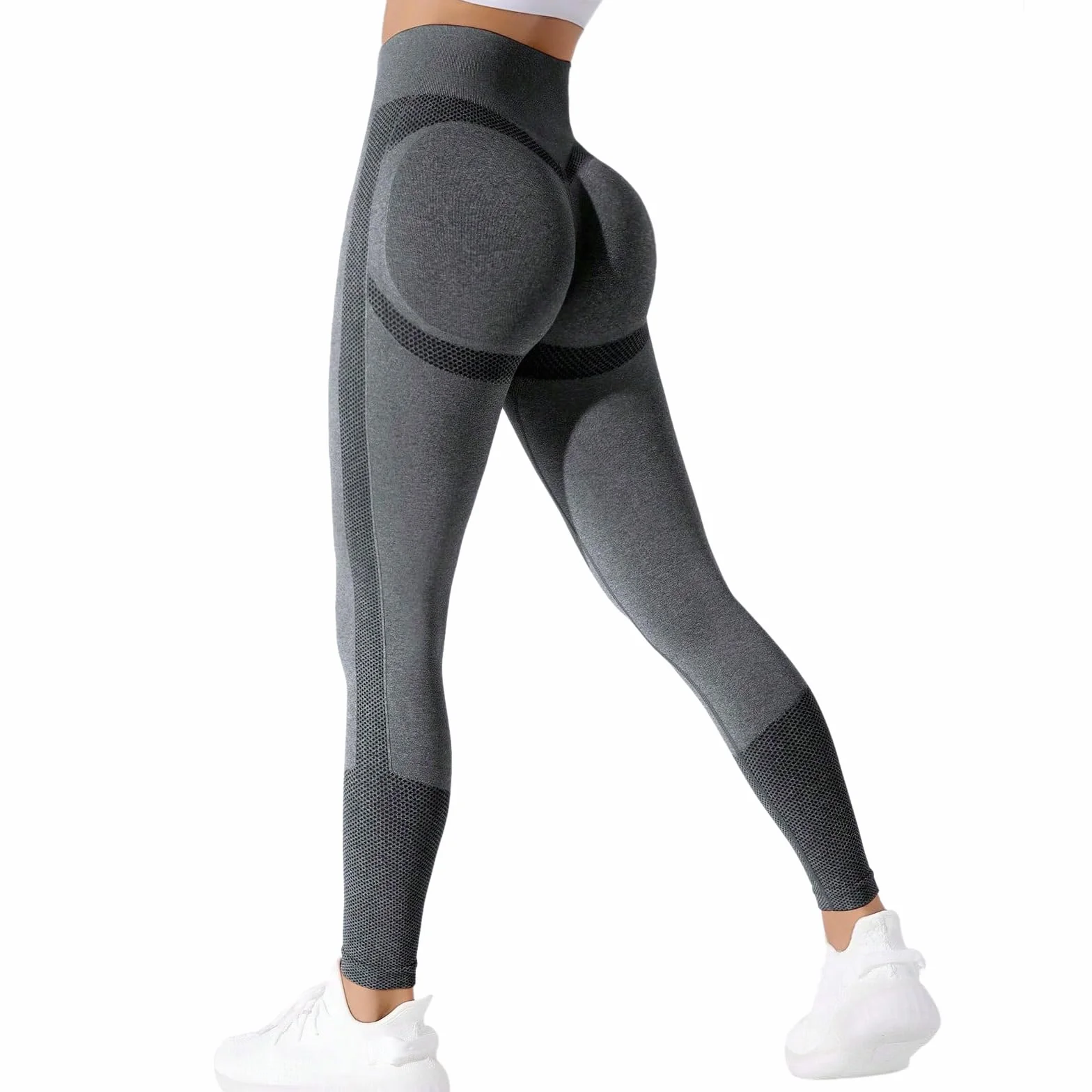 Legginsy sportowe damskie z wysokim stanem, z scrunch Butt Legginsy na siłownię Push Up Joga Kontrola brzucha Matowe elastyczne legginsy antycellulitowe