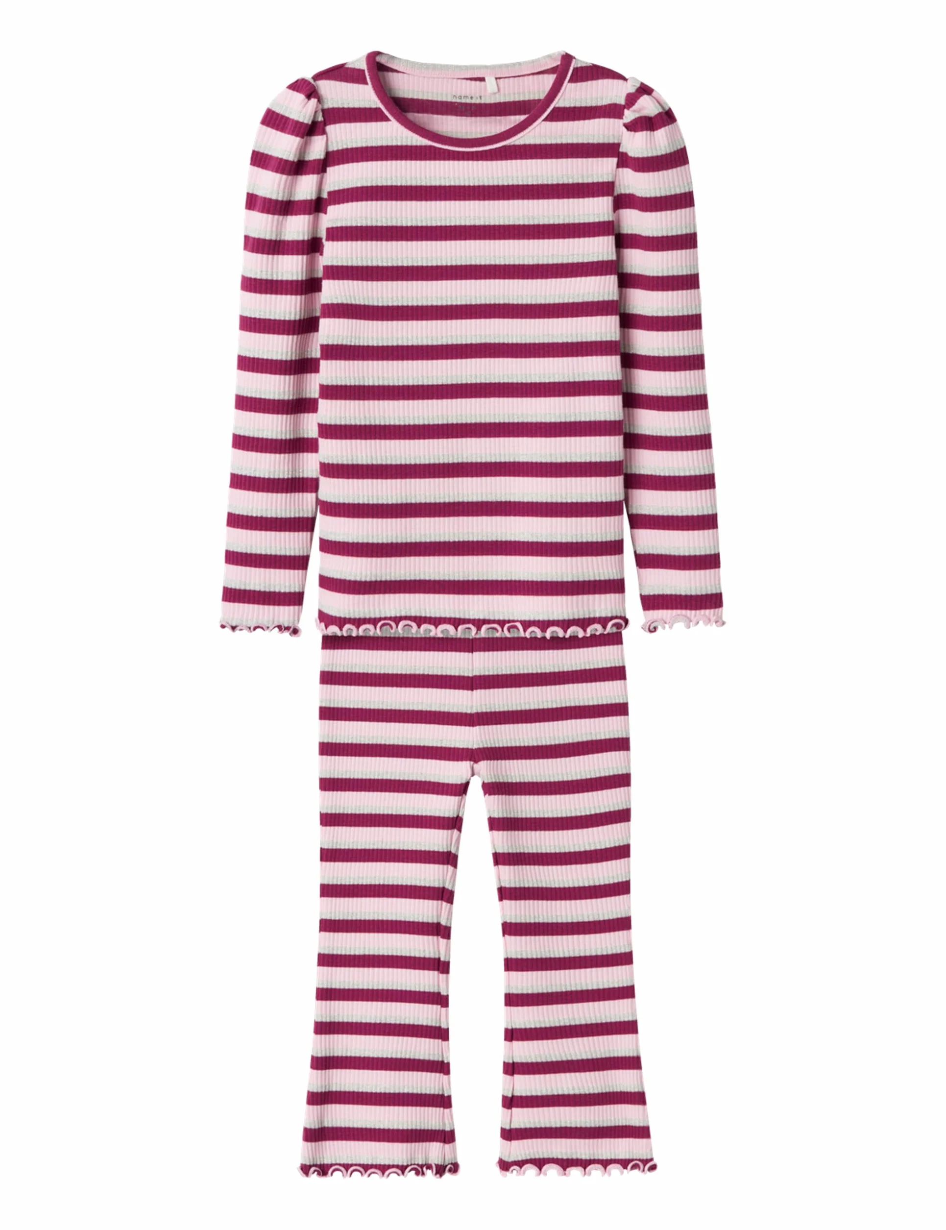 NAME IT Dziewczęca Nmfbalisa Ls Xsl Set Pb, Boysenberry, 116