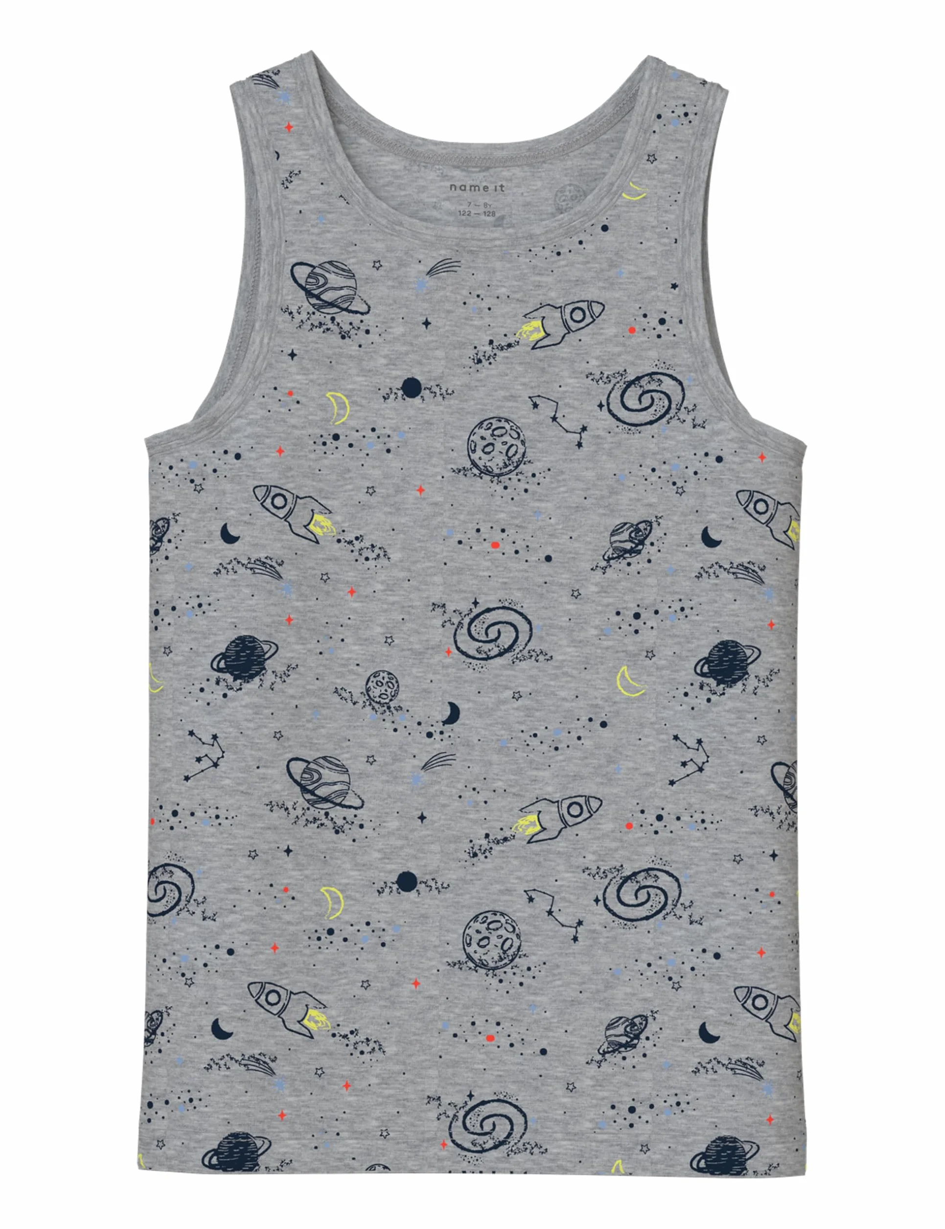 NAME IT Chłopięcy Nkmtank Top 2P Space Noos, Grey Melange, Numeric_134, szary melanż, numeric_134