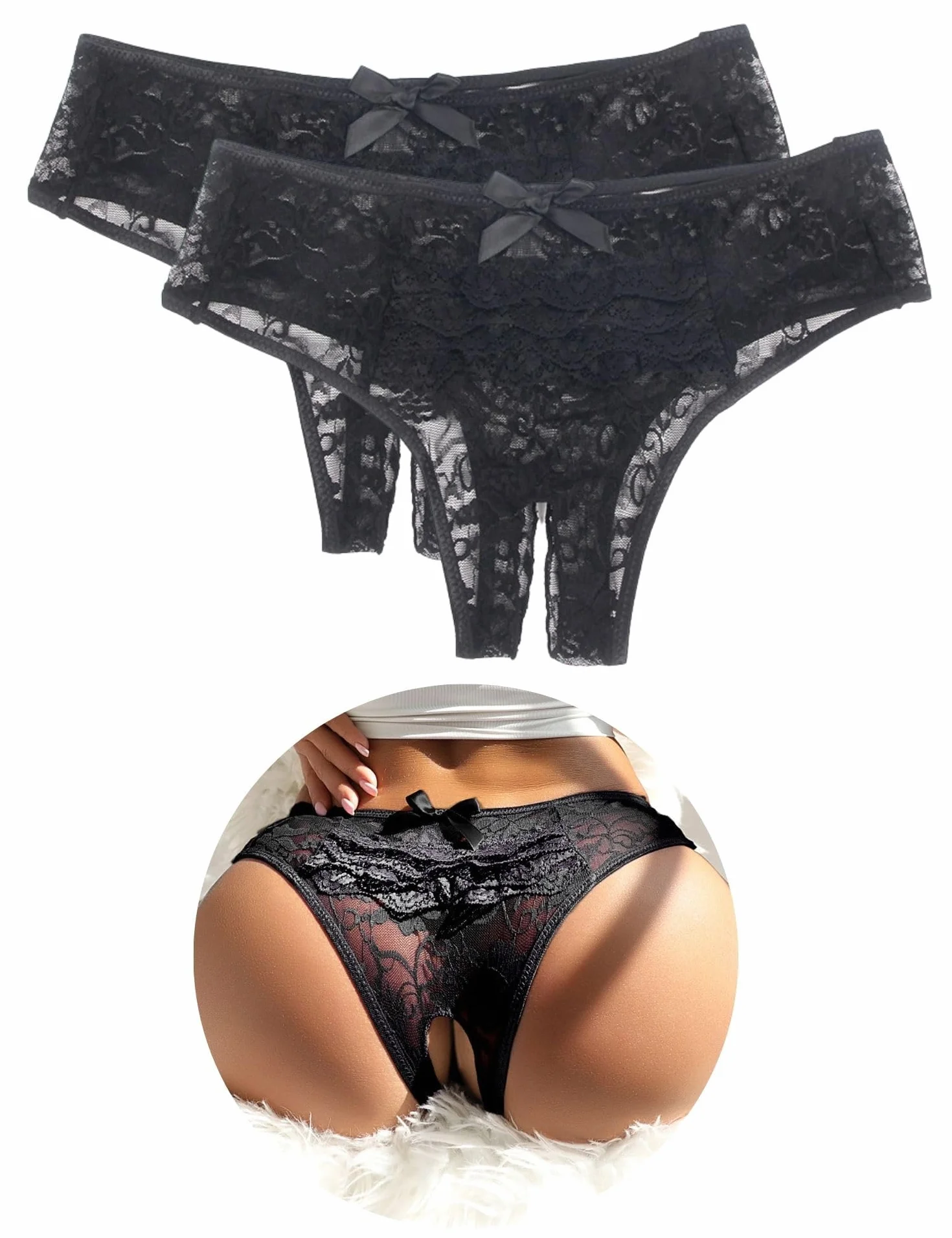 ohyeahlady Damskie Majtki Kwiatowa Koronka Majtki Bielizna Bielizna Plus Size