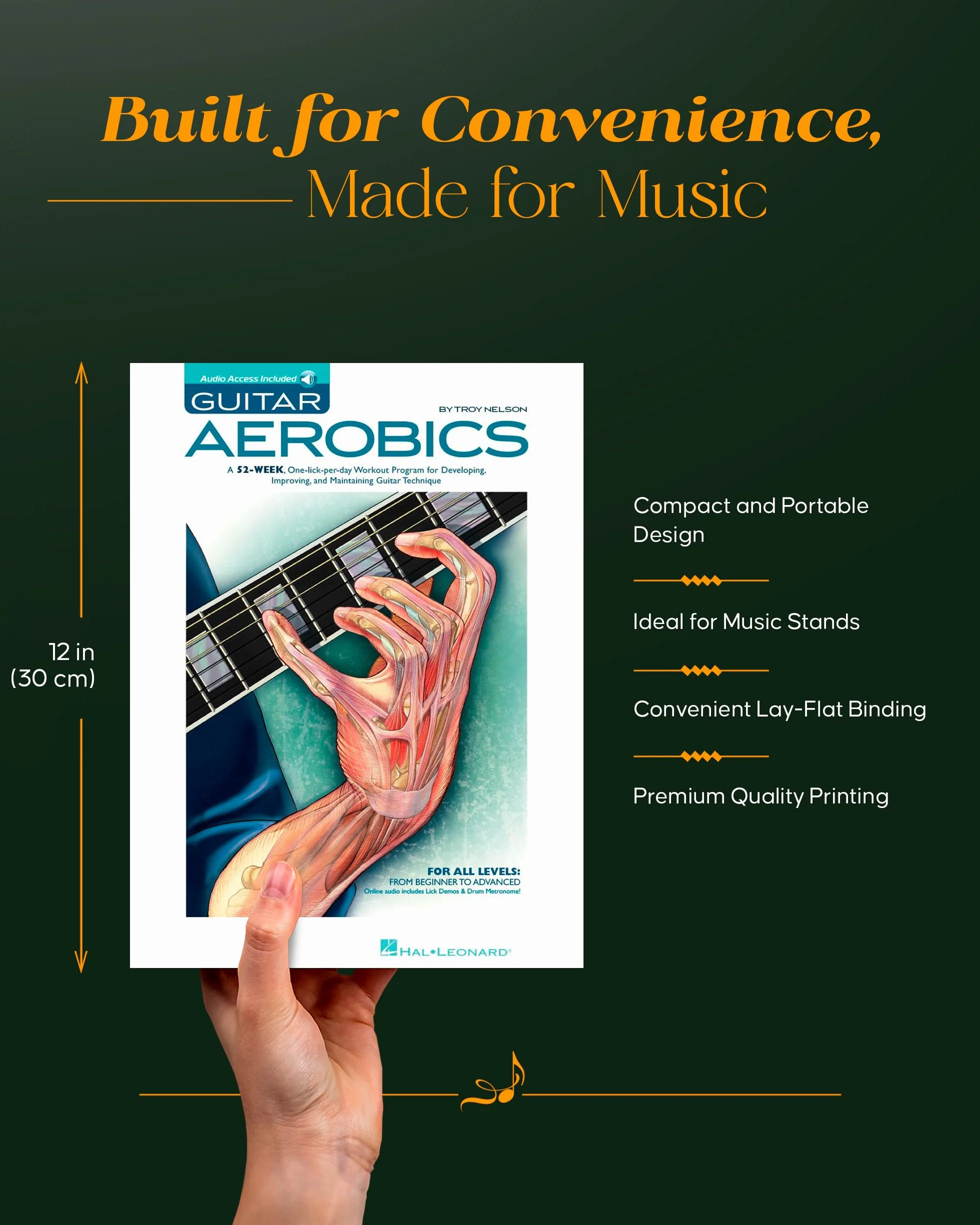 Guitar Aerobics Book/Online Audio: A 52-Week, One-Lick-Per-Day Workout Program for Developing, Improving & Maintaining Guitar Technique