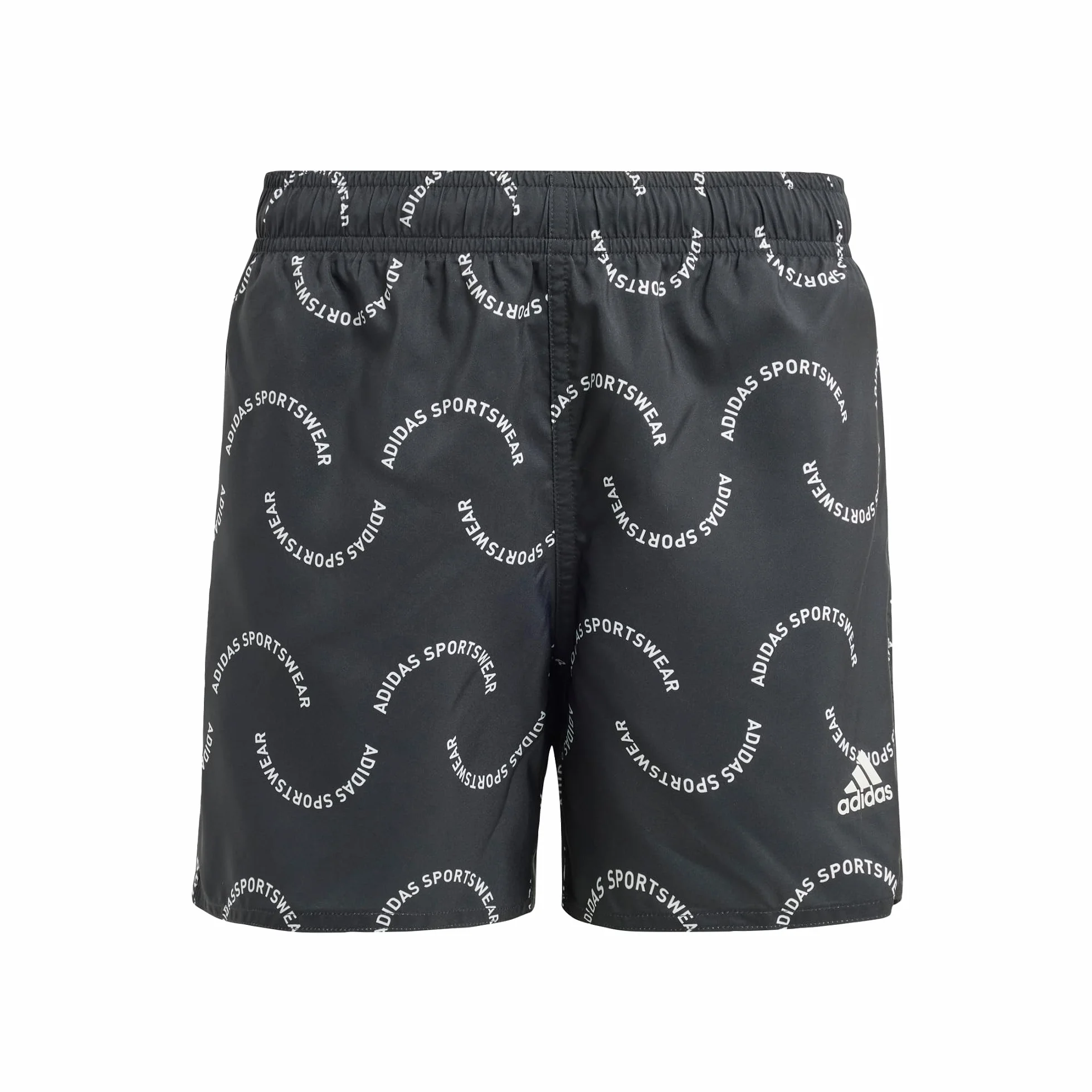 adidas Chłopcy Sportswear Wave Print CLX Swim Shorts Kids, Black/Off White, 9-10 Years