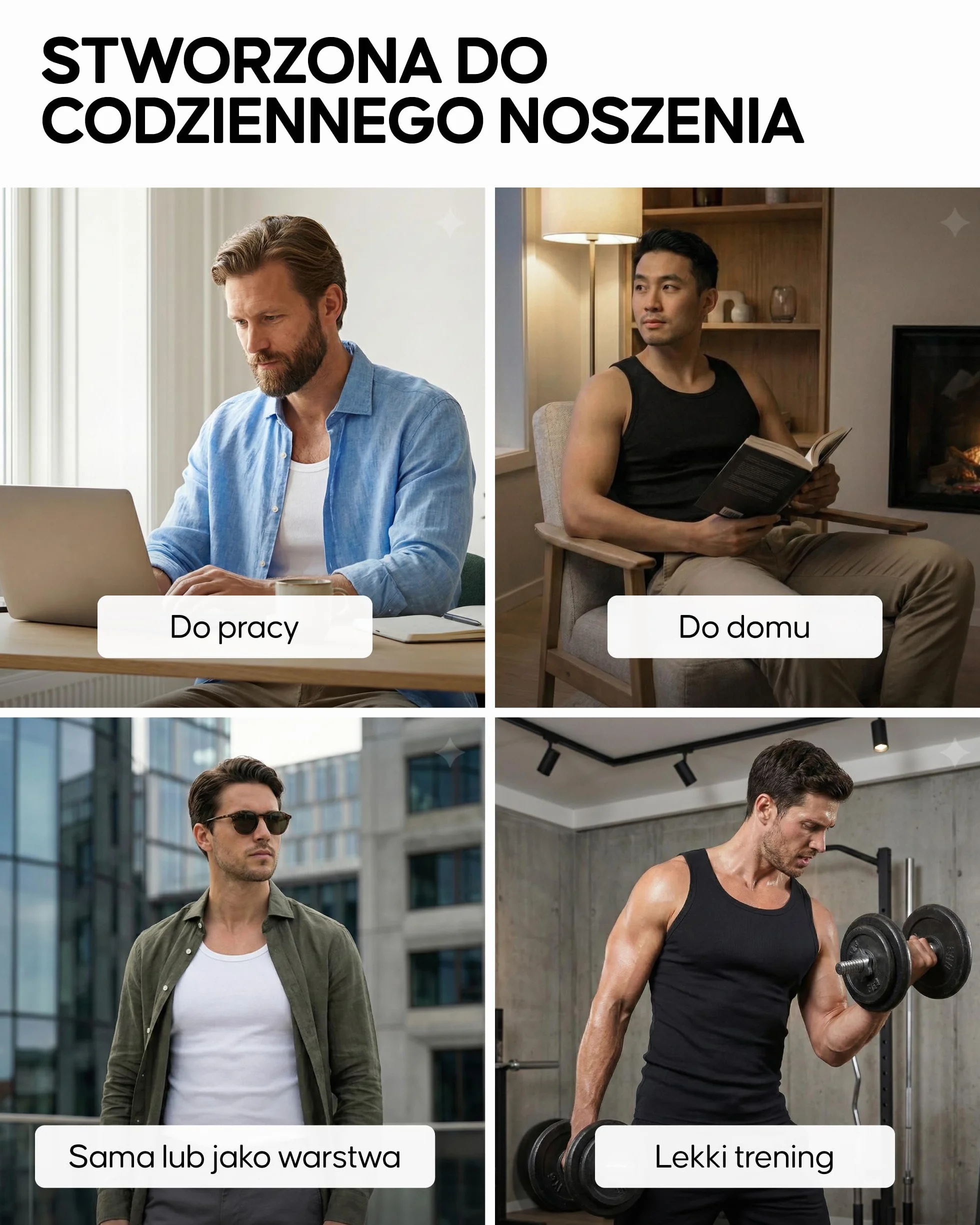 DANISH ENDURANCE Koszulki Męskie, bez Rękawów z 100% Organicznej Bawełny, Podkoszulek na co Dzień, 3-Pak