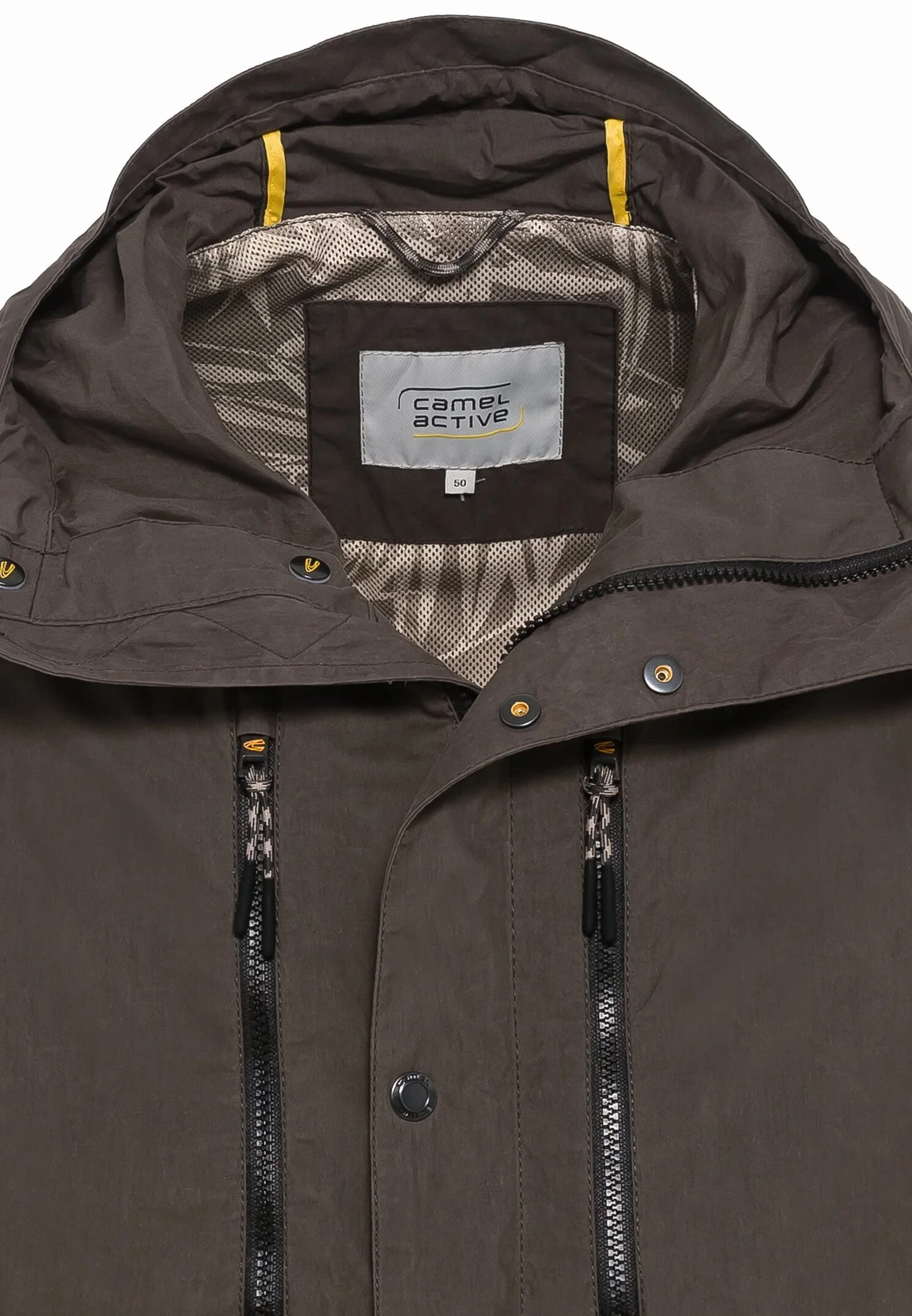 camel active Męska kurtka 420460/1O56, Olive Brown, 50, brązowy (Olive Brown), 50