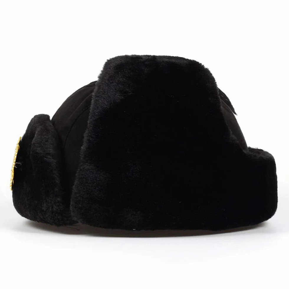 Rosyjska czapka Ushanka męska rosyjski godło narodowe Lei Feng czapka zimowa lotnik na zewnątrz nauszniki czapka bomberka rosyjskie kapelusze