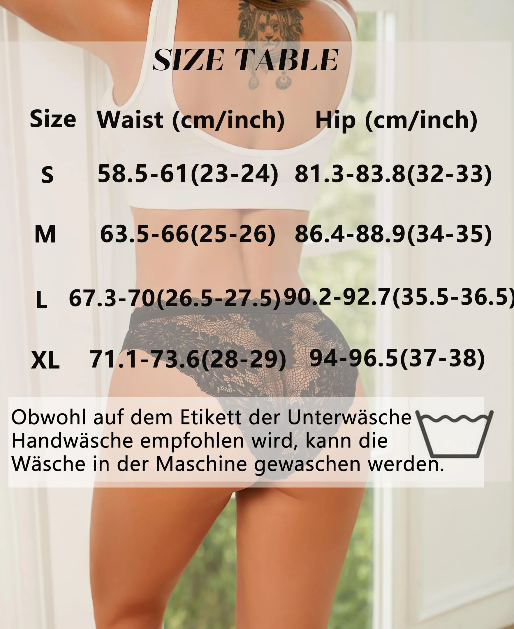 Sth Big Majtki damskie, bawełniane, koronkowe, seksowne majtki, hipsterskie, oddychające, damskie, miękkie, damskie majtki, bawełna, wielopak, 6