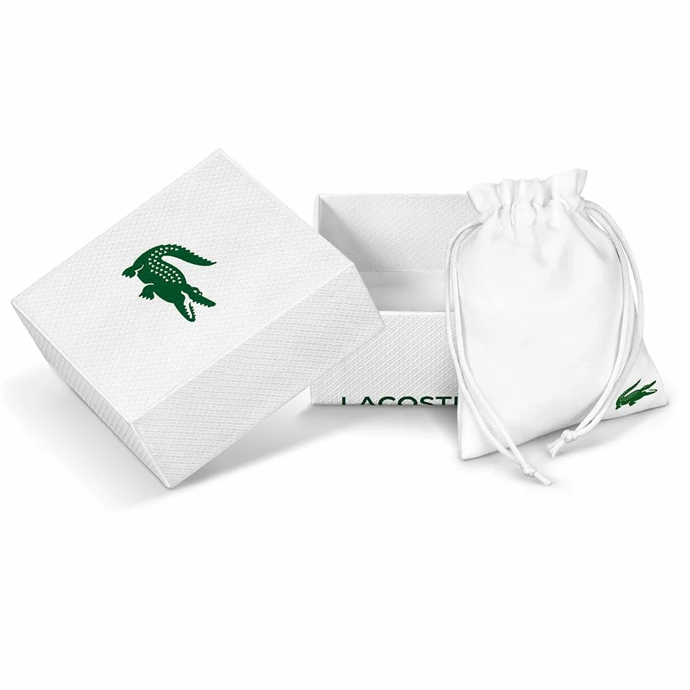 Lacoste Mężczyźni Stencil Bransoletka, Srebrny, 17 cm + 20mm