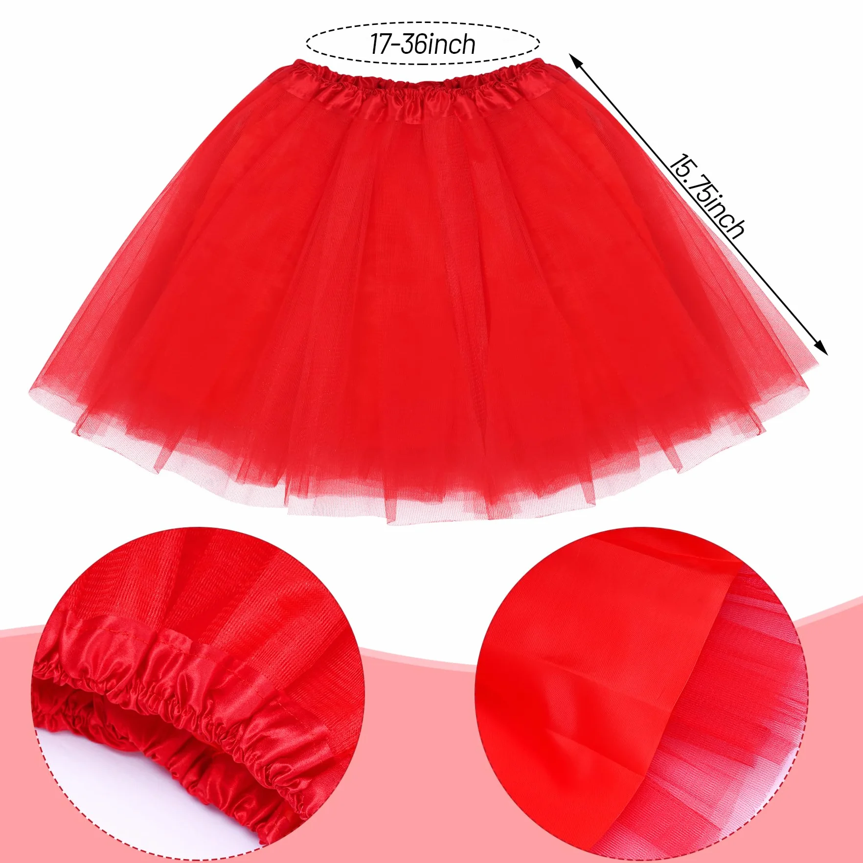 Damska spódnica tutu, rozciągliwa, mini spódniczka tutu, dla dorosłych, baletowa, tiulowa, na imprezę, do kostiumu, tańca