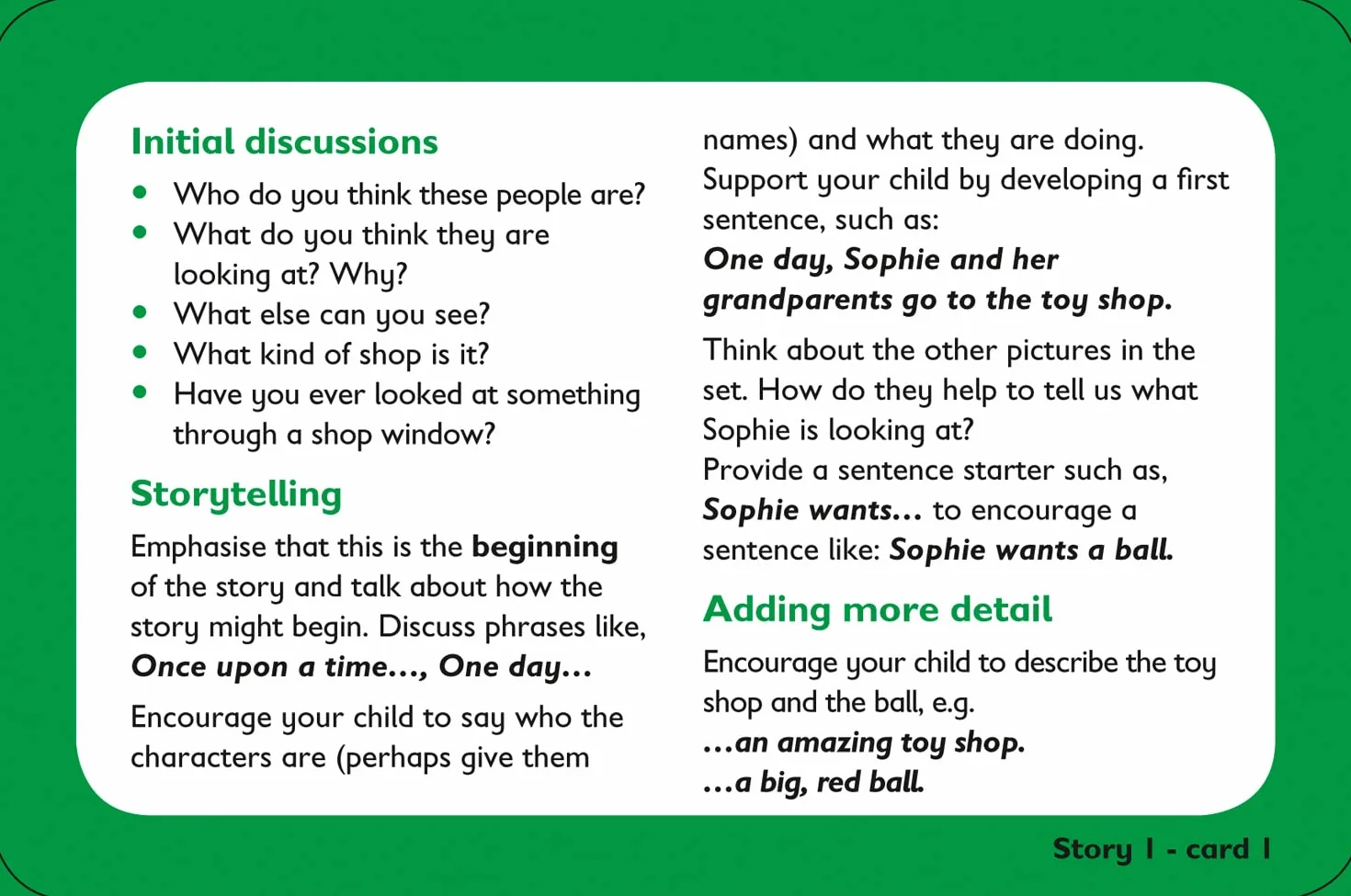 Storytelling Flashcards: Ideal for home learning
