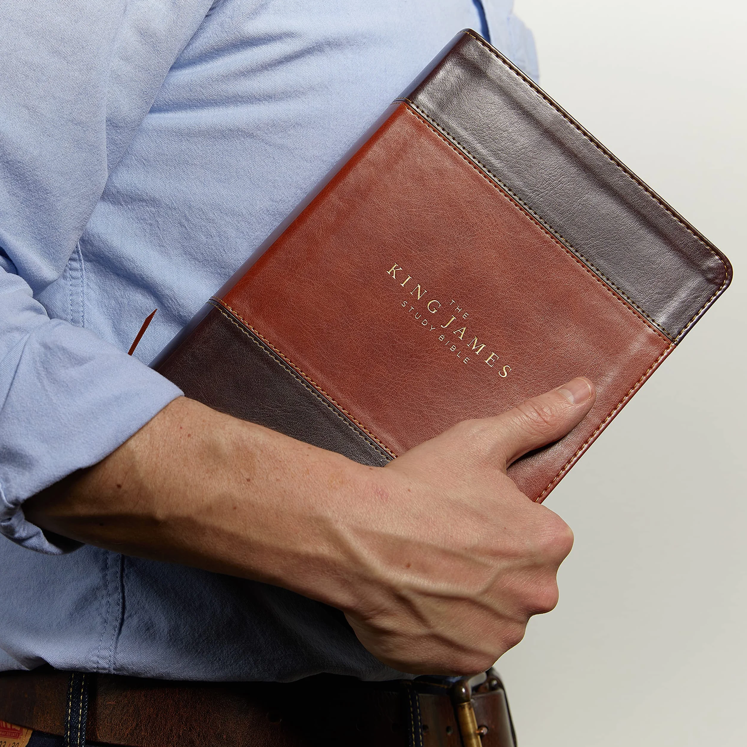 The King James Study Bible, Imitation Leather, Brown, Full-Color Edition: Holy Bible, King James Version – Great for Father's Day