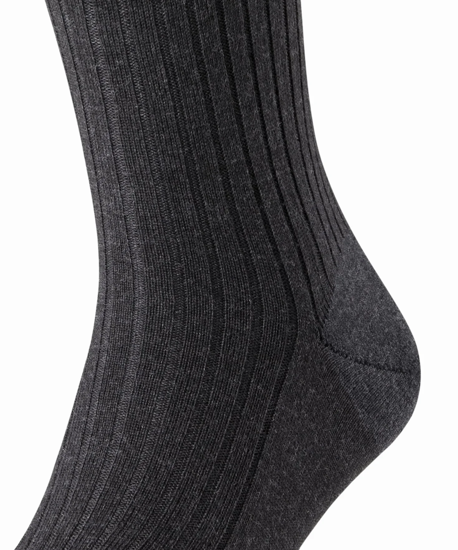FALKE Mężczyźni Podkolanówki Bristol Pure M Kh Wełna długie jednokolorowe 1 Para, Szary Anthracite Melange 3080, 41-42