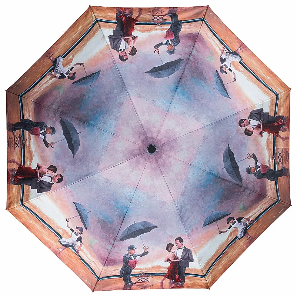 VON LILIENFELD parasol kieszonkowy Theo Michael Hommage to the Singing Butler art wiatroodporny automatyczne otwieranie-zamykanie stabilny lekki kompaktowy