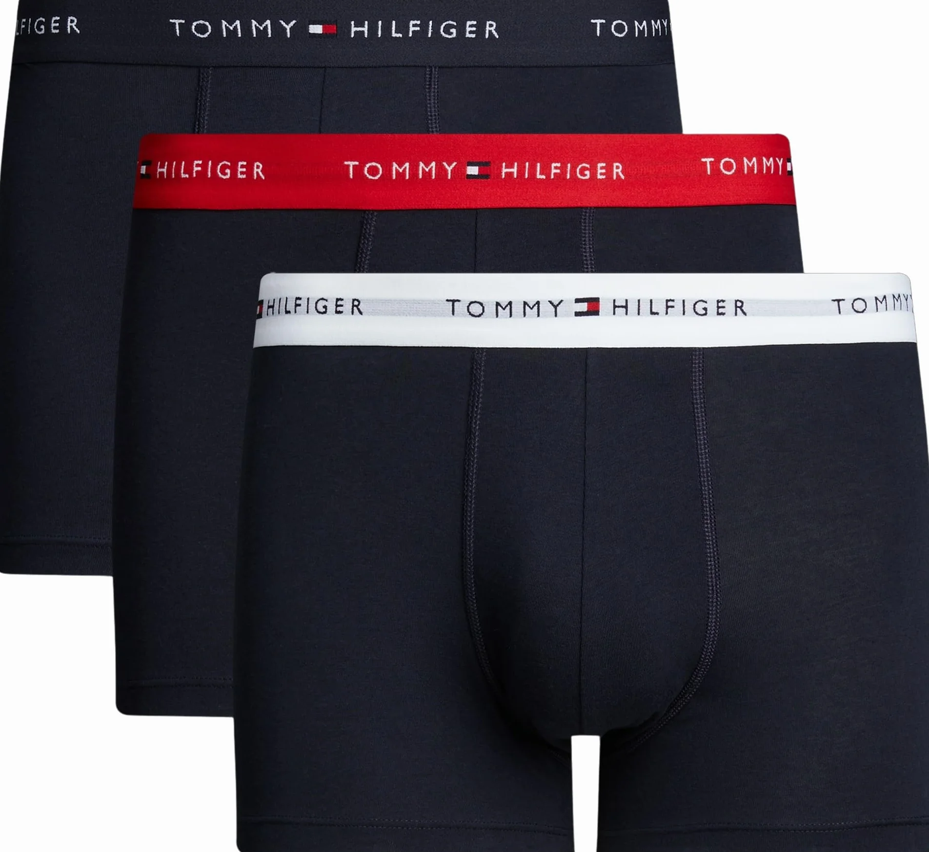 Tommy Hilfiger Męskie bokserki 3P Wb UM0UM02763, biały, L, Biały (Primary Red/White/Desert Sky), L