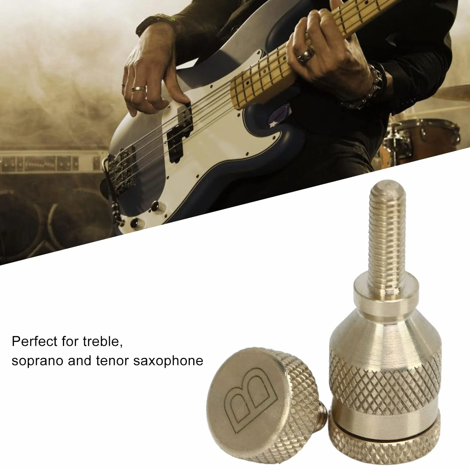 Śruba na Szyję Saksofonu, 2 Szt. 4mm Saksofon Śruba metalowa Złoty Sax Neck Screw Zakrzywiona Szyjka Saksofonu śruby Dokręcające dla Saksofonów Sopranowych, Tenorowych, Sopranowych