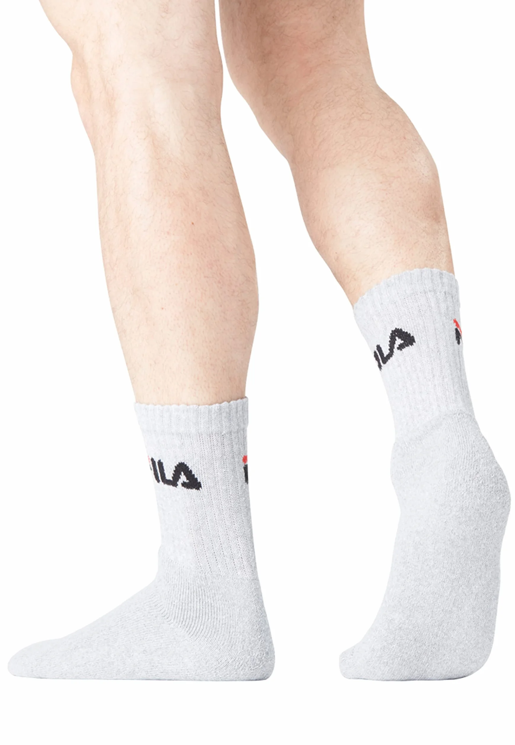 Fila Bawełniane skarpety sportowe męskie, wygodne, miękkie w dotyku (zestaw 6 sztuk), biały, 43/46 EU