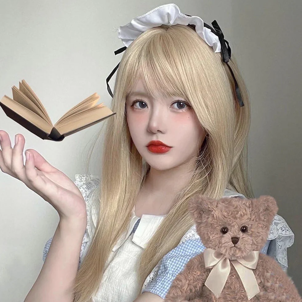 Kokardka pokojówka opaska do włosów z falbanami opaska na głowę anime cosplay nakrycie głowy na Halloween walentynki przyjęcie dekoracja