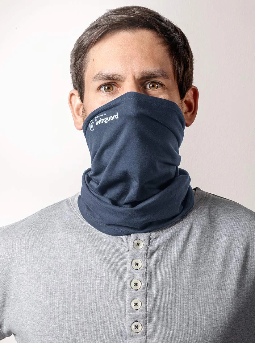 Livinguard Tube Mask Lite | komin zimowy, chusta na szyję do biegania, jazdy na rowerze, dla mężczyzn i kobiet, wielofunkcyjna, ocieplacz na szyję, ciepły polar, wiatroszczelny, ocieplacz na szyję, czarny