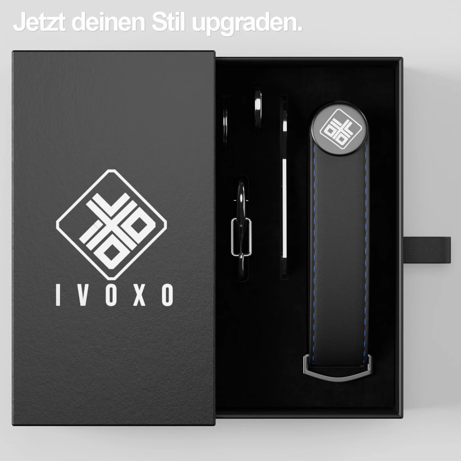 Organizer na klucze ze skóry, praktyczne etui na klucze z otwieraczem do butelek, karabińczykiem i otwieraczem do wózka na zakupy – mini etui na klucze, które chroni do 7 kluczy