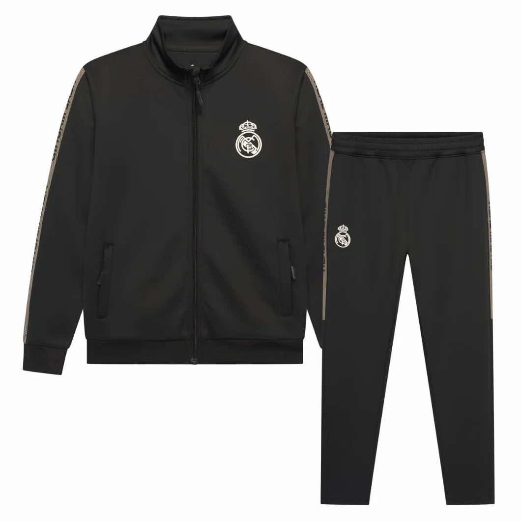 Dres treningowy Real Madrid męski 25/26 - czarny - Rozmiary S do XXL - Dres treningowy Real Madrid - Odzież piłkarska - Produkt oficjalny